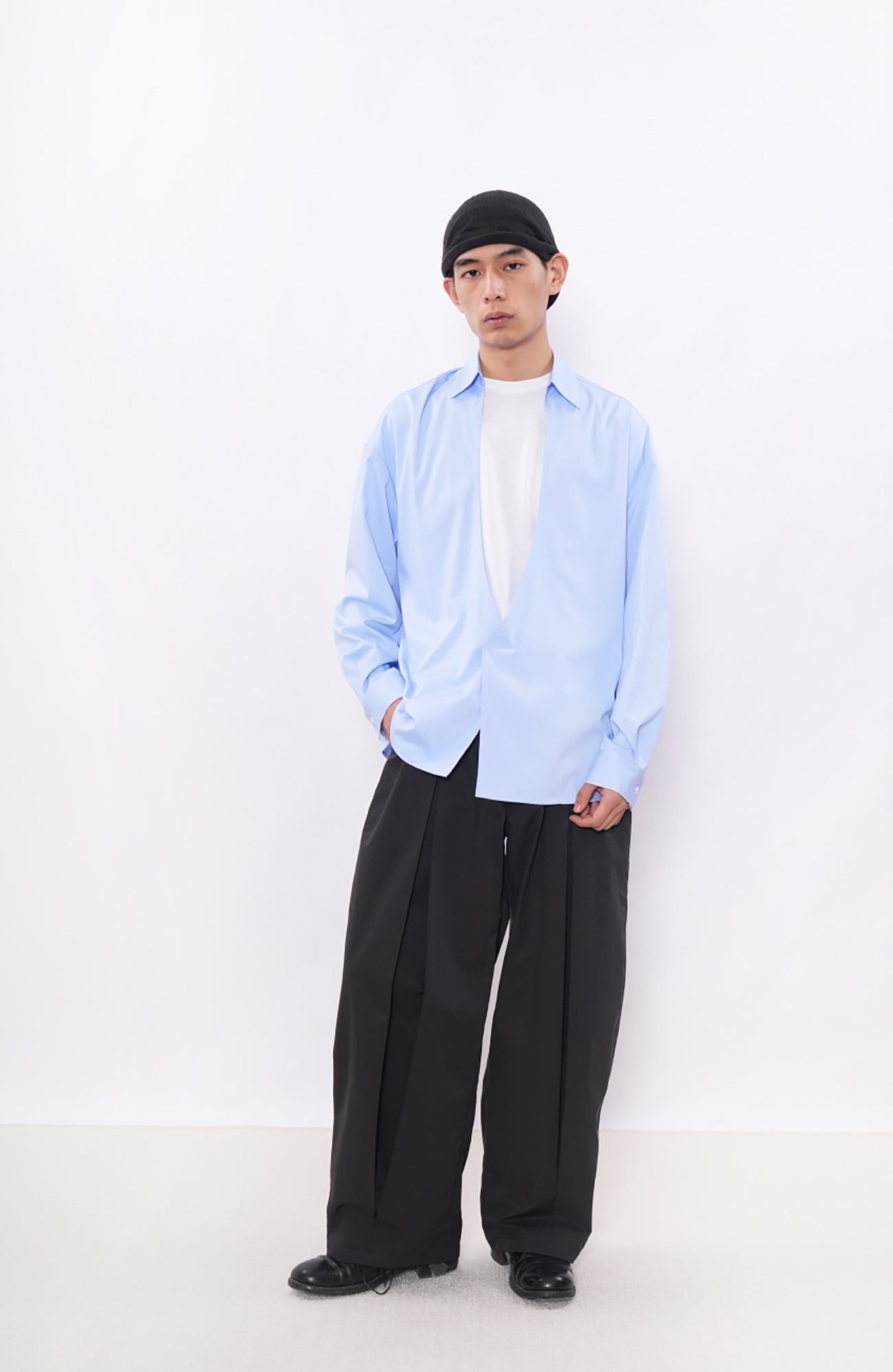 7440 37 1 Pleated Curved-Leg Pants-Pants-S (Preorder)-Free Shipping Leatheretro