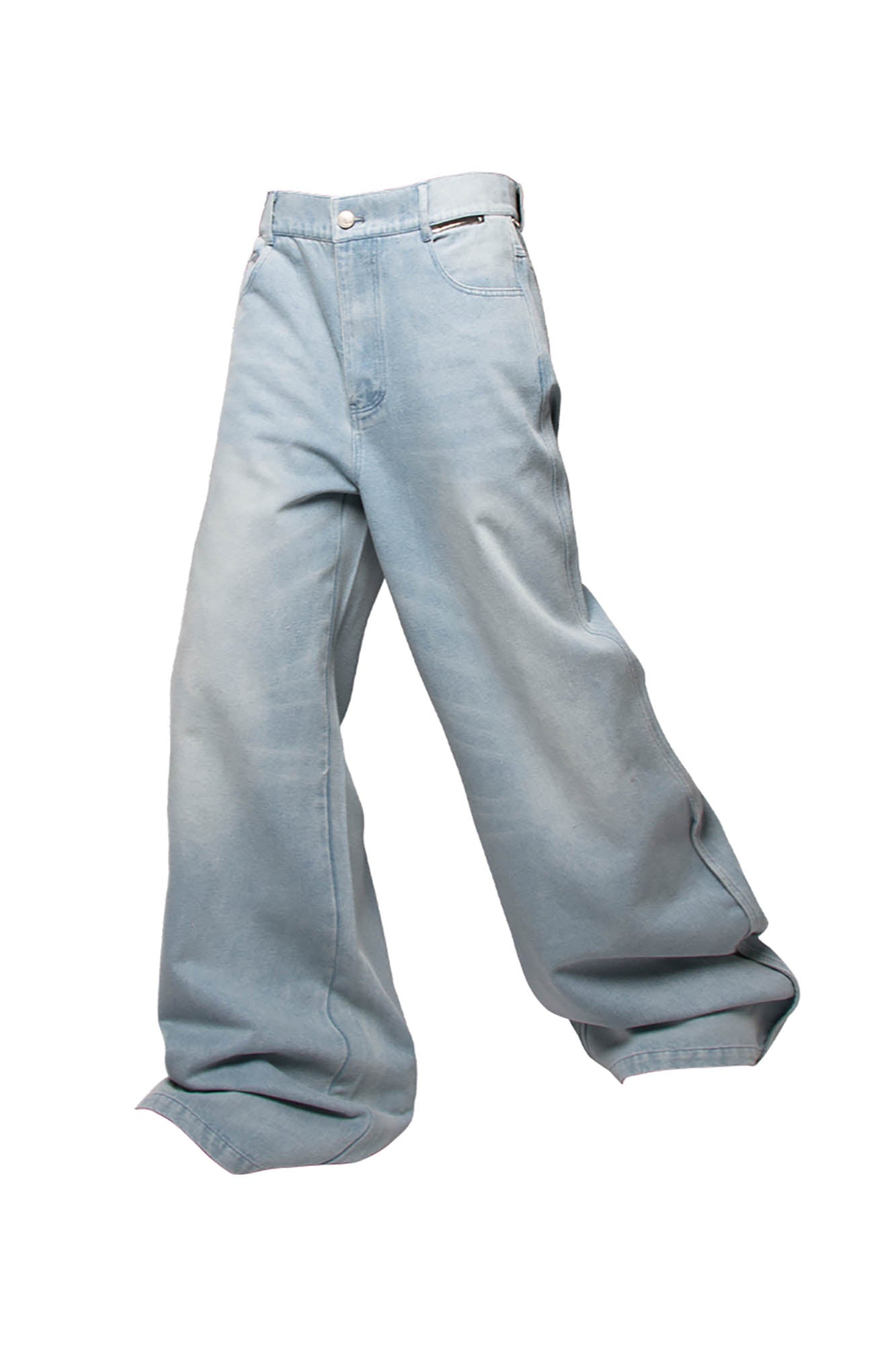 RELABEL Washed Puddled Wide-Leg Jeans-Jeans-XL-Free Shipping Leatheretro