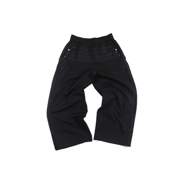 WHISTLEHUNTER Strap-Trim Tailored Trousers-Pants-S (Preorder)-Black-Free Shipping Leatheretro