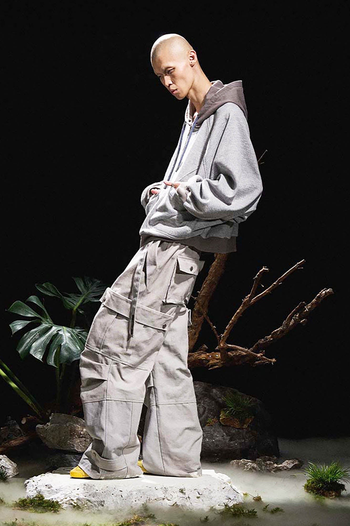 RELABEL Spliced Batwing Oversized Zip-Up Hoodie-Jacket-XS-Free Shipping Leatheretro