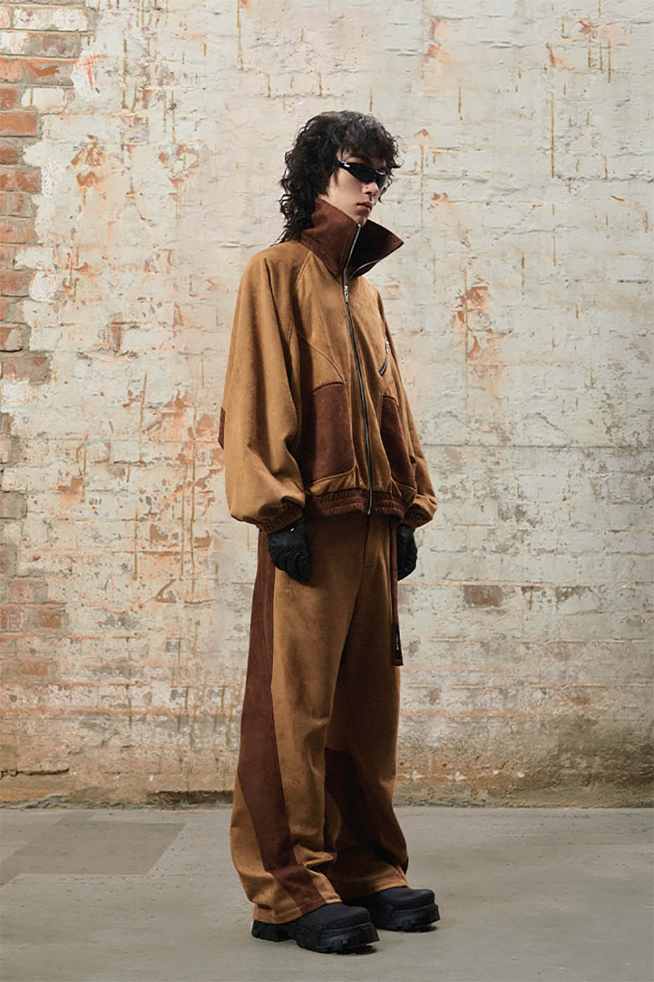 RELABEL Deconstructed Faux-Suede Pants-Pants-S-Free Shipping Leatheretro