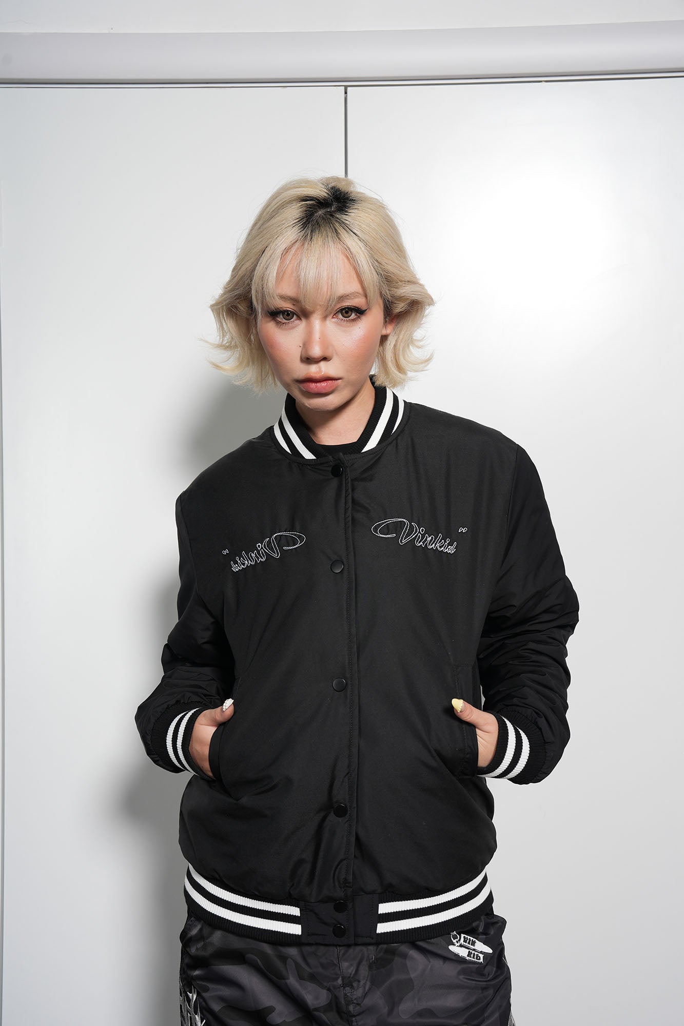 VINKID No.88 Peace Doves Padded Varsity Jacket-Jacket-S-Free Shipping Leatheretro