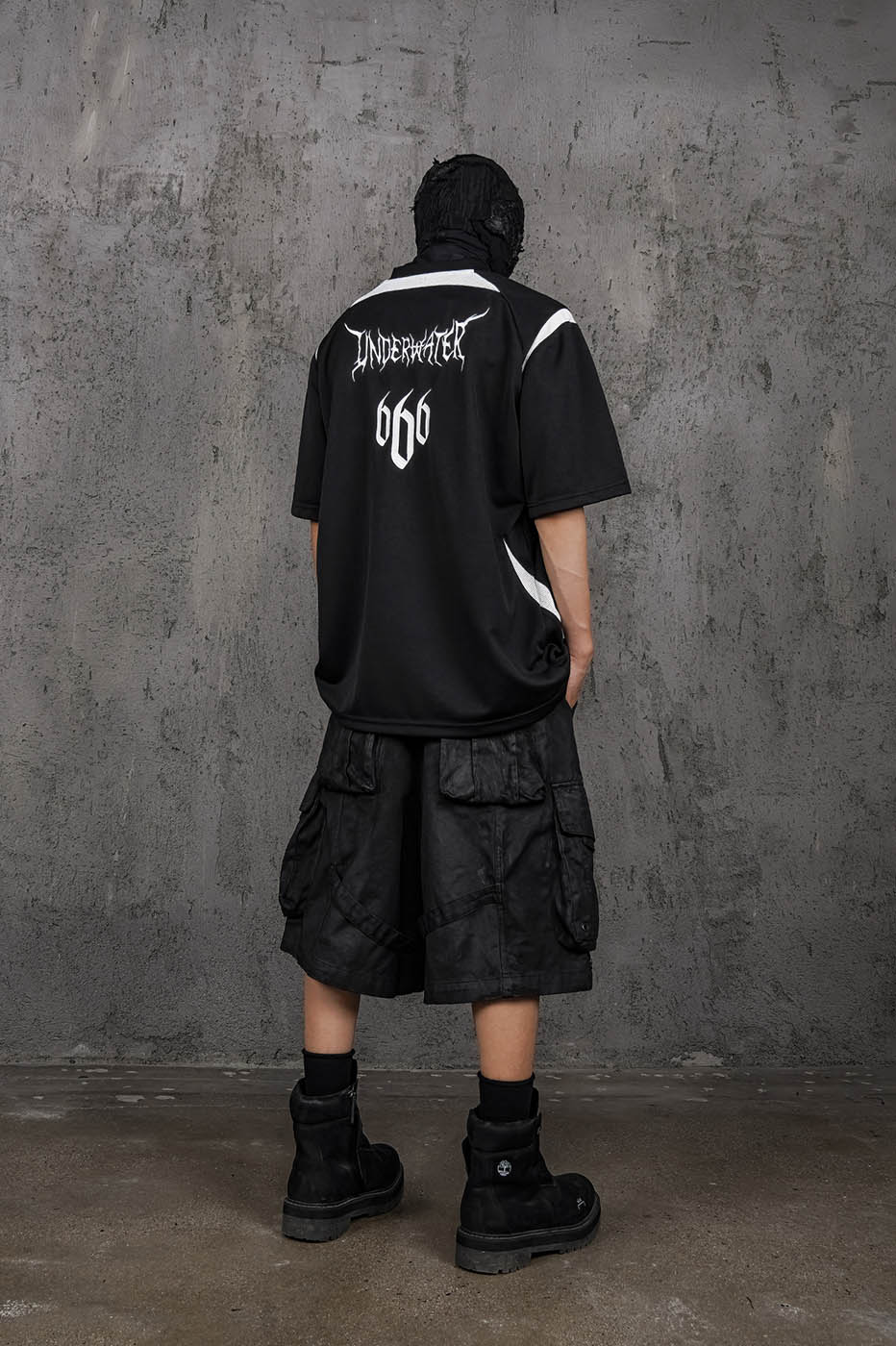 UNDERWATER Demon Eye Mesh Jersey Black-T Shirt-S-Free Shipping Leatheretro