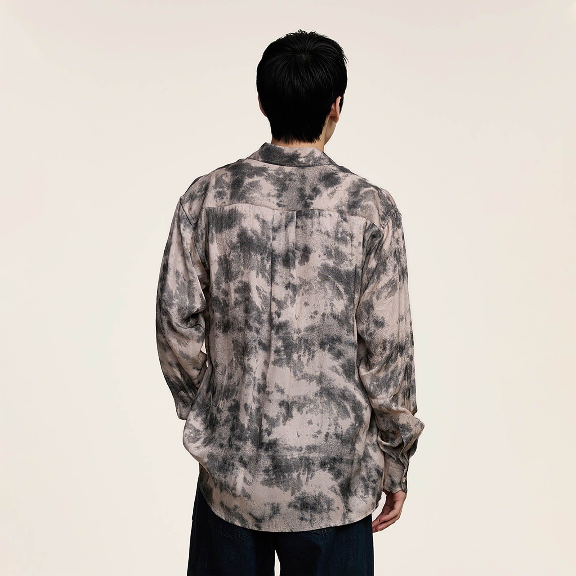 OPICLOTH Twist-Front Tie-Dye Shirt-Shirt-XS-Free Shipping Leatheretro