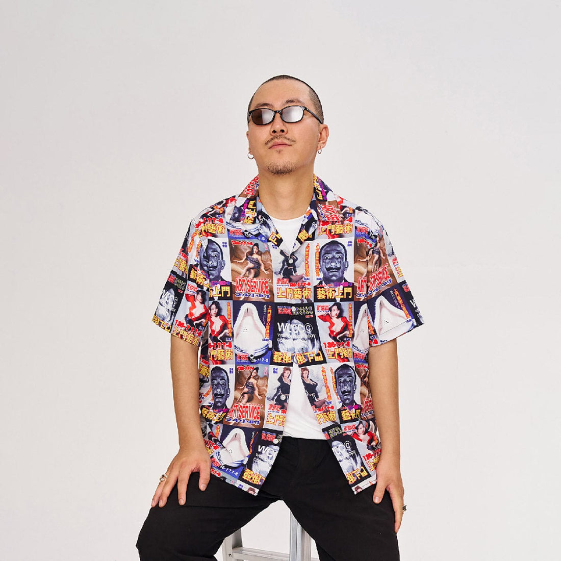 WCC Door-to-Door Art Service Full Print Cuban Half Shirt-Half shirt-M-Free Shipping Leatheretro