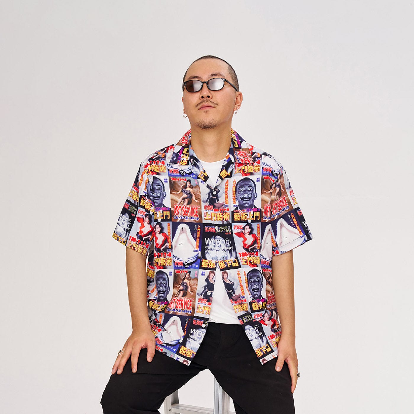 WCC Door-to-Door Art Service Full Print Cuban Half Shirt-Half shirt-M-Free Shipping Leatheretro