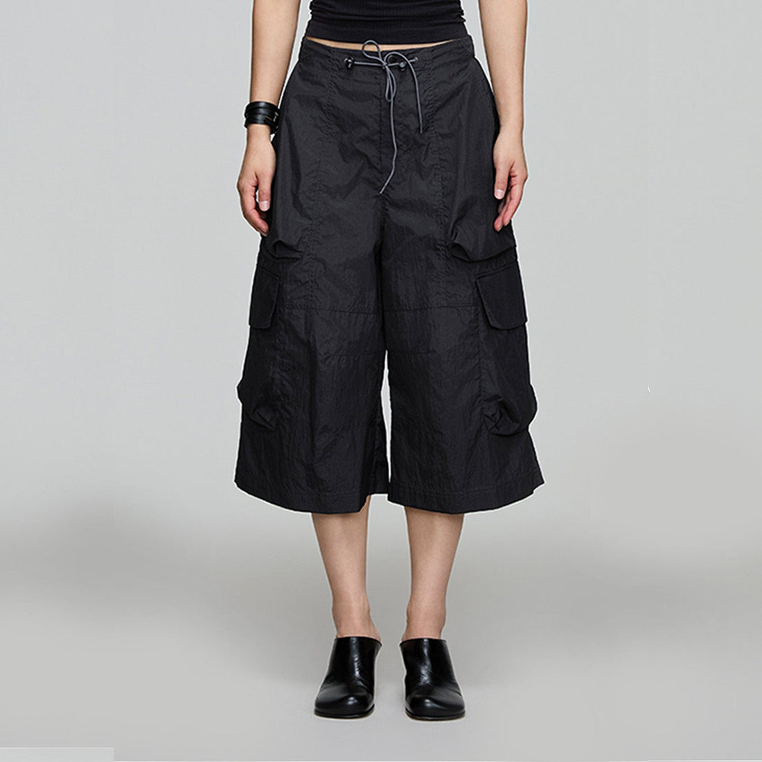 OPICLOTH Multi-Pocket Drawstring Cargo Shorts-Shorts-XS-Free Shipping Leatheretro