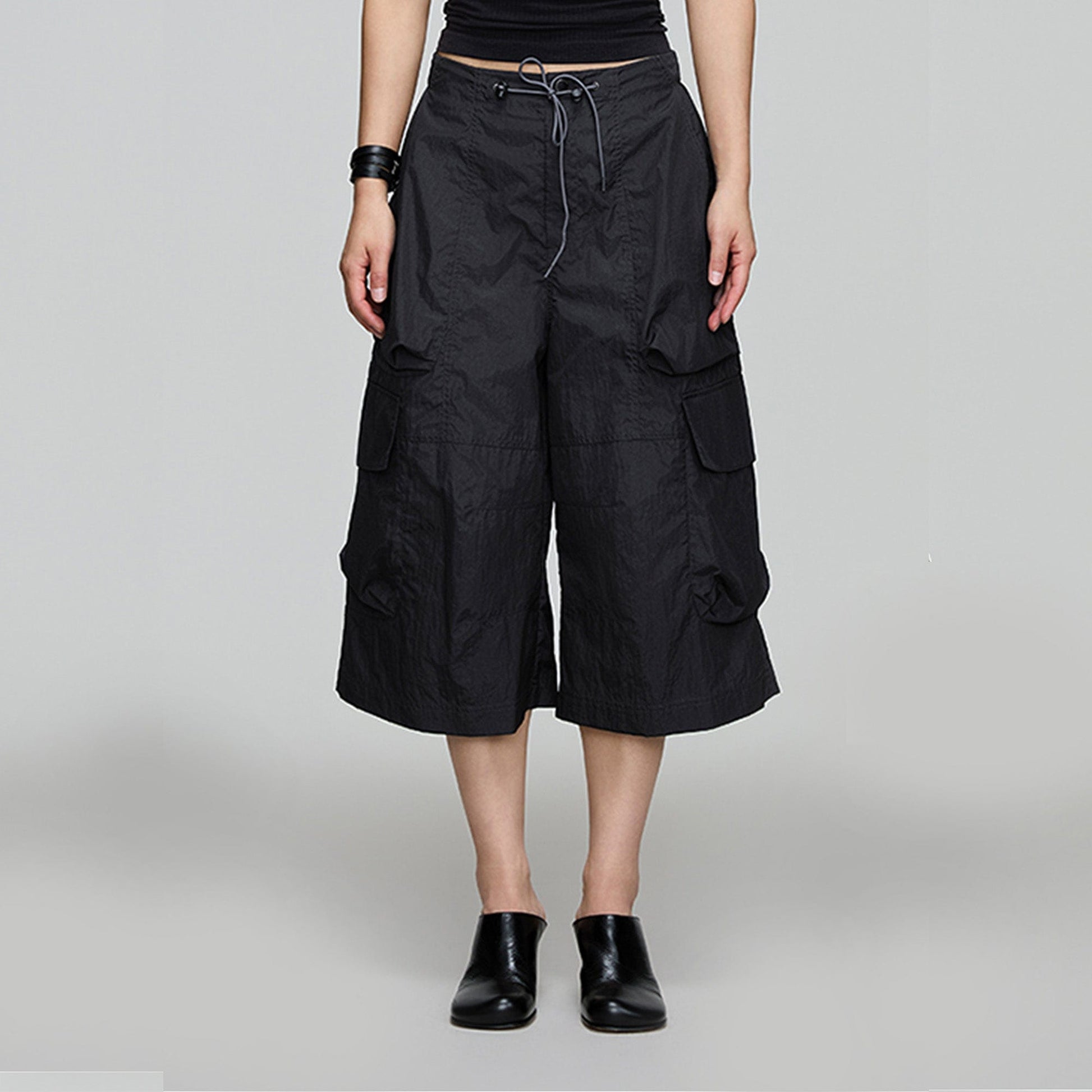 OPICLOTH Multi-Pocket Drawstring Cargo Shorts-Shorts-XS-Free Shipping Leatheretro