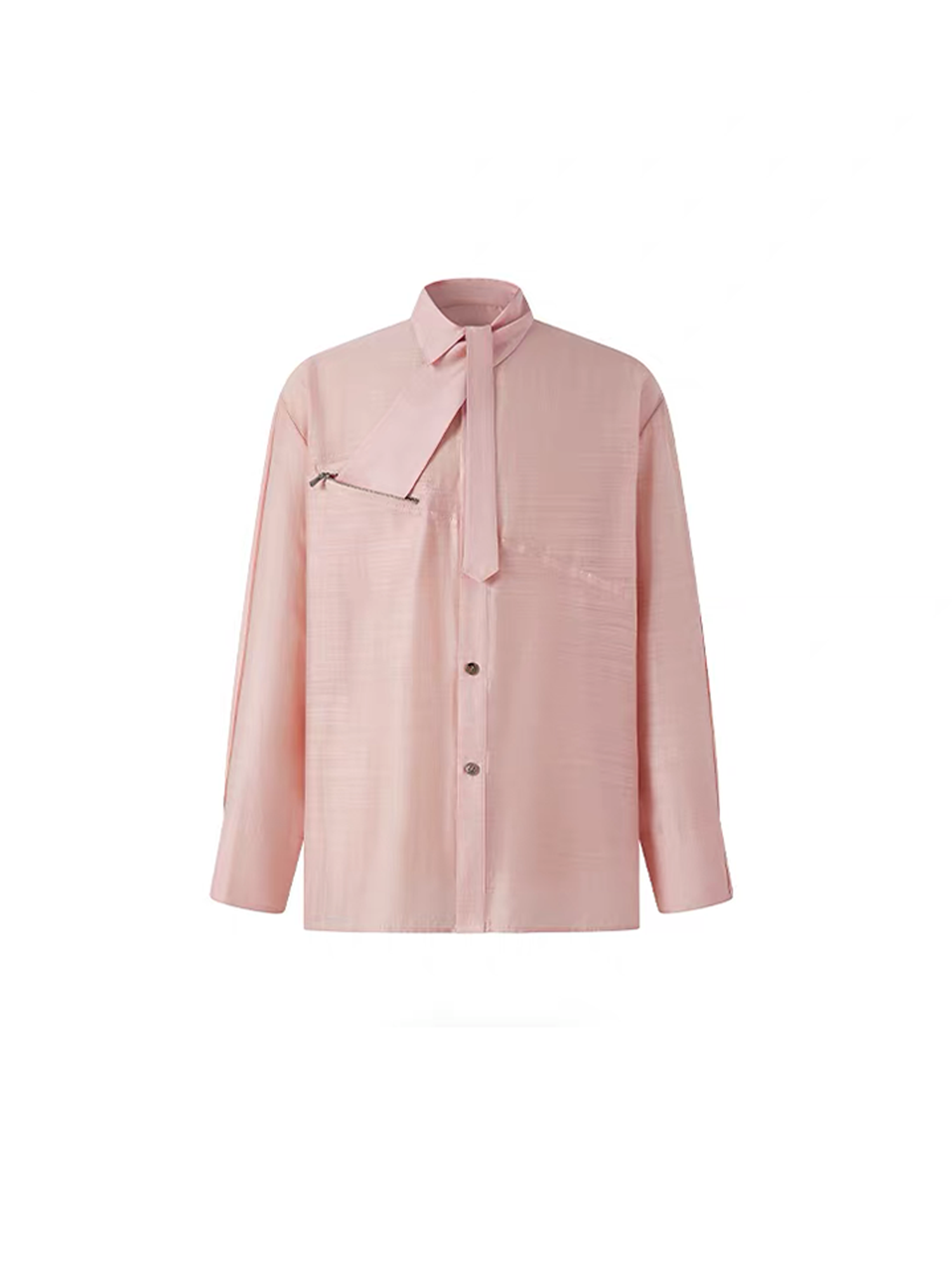 TIWILLTANG Structured Zip-Tie Tencel Shirt-Shirt-S-White-Free Shipping Leatheretro