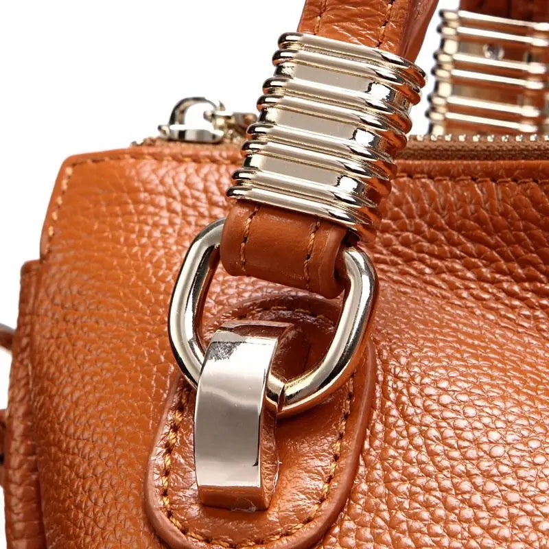 Classic Wild Leather Handbag - Stylish First Layer Cowhide Bag-Handbags-Black-Free Shipping Leatheretro