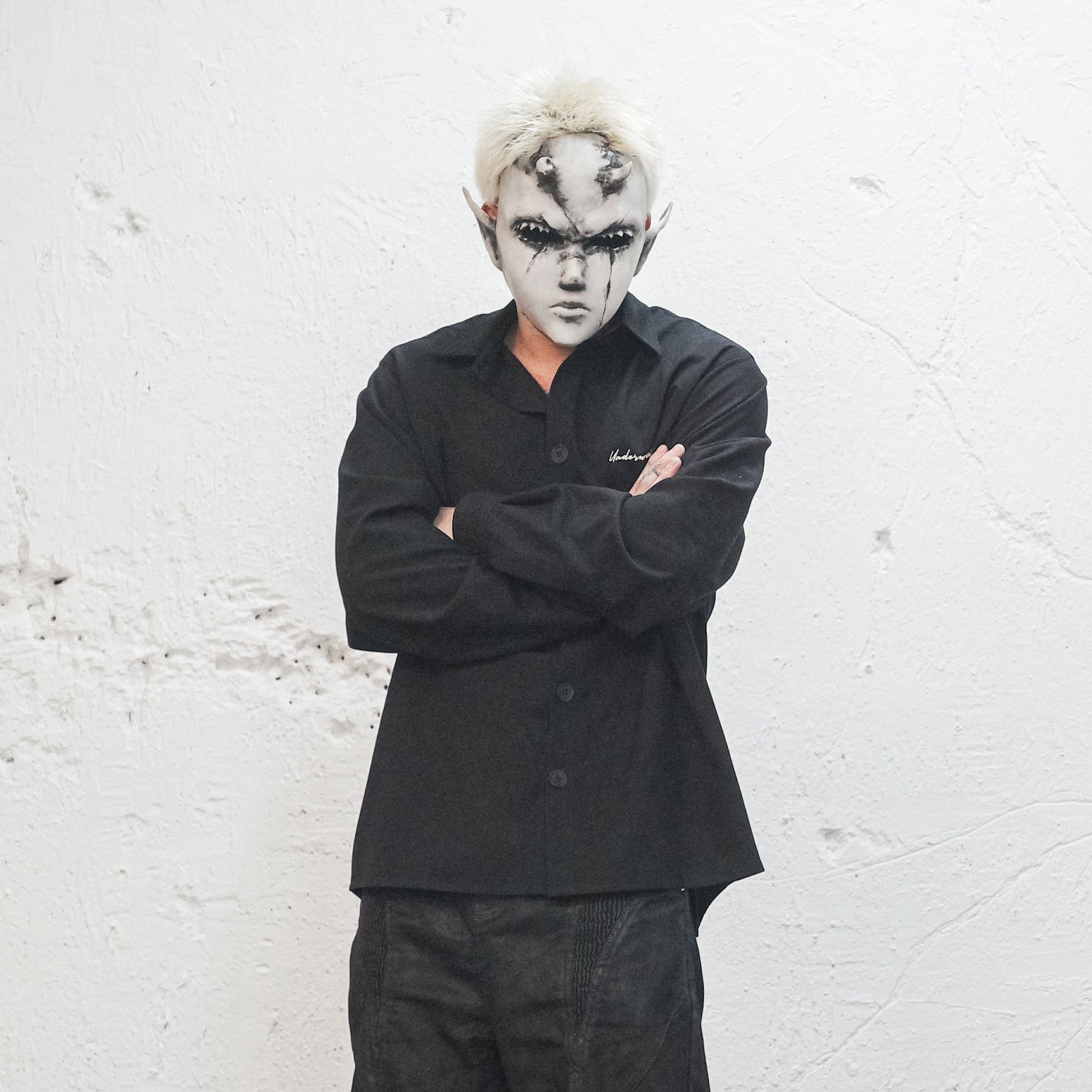 UNDERWATER Spine LOGO Embroidered Shirt-Shirt-S-Free Shipping Leatheretro