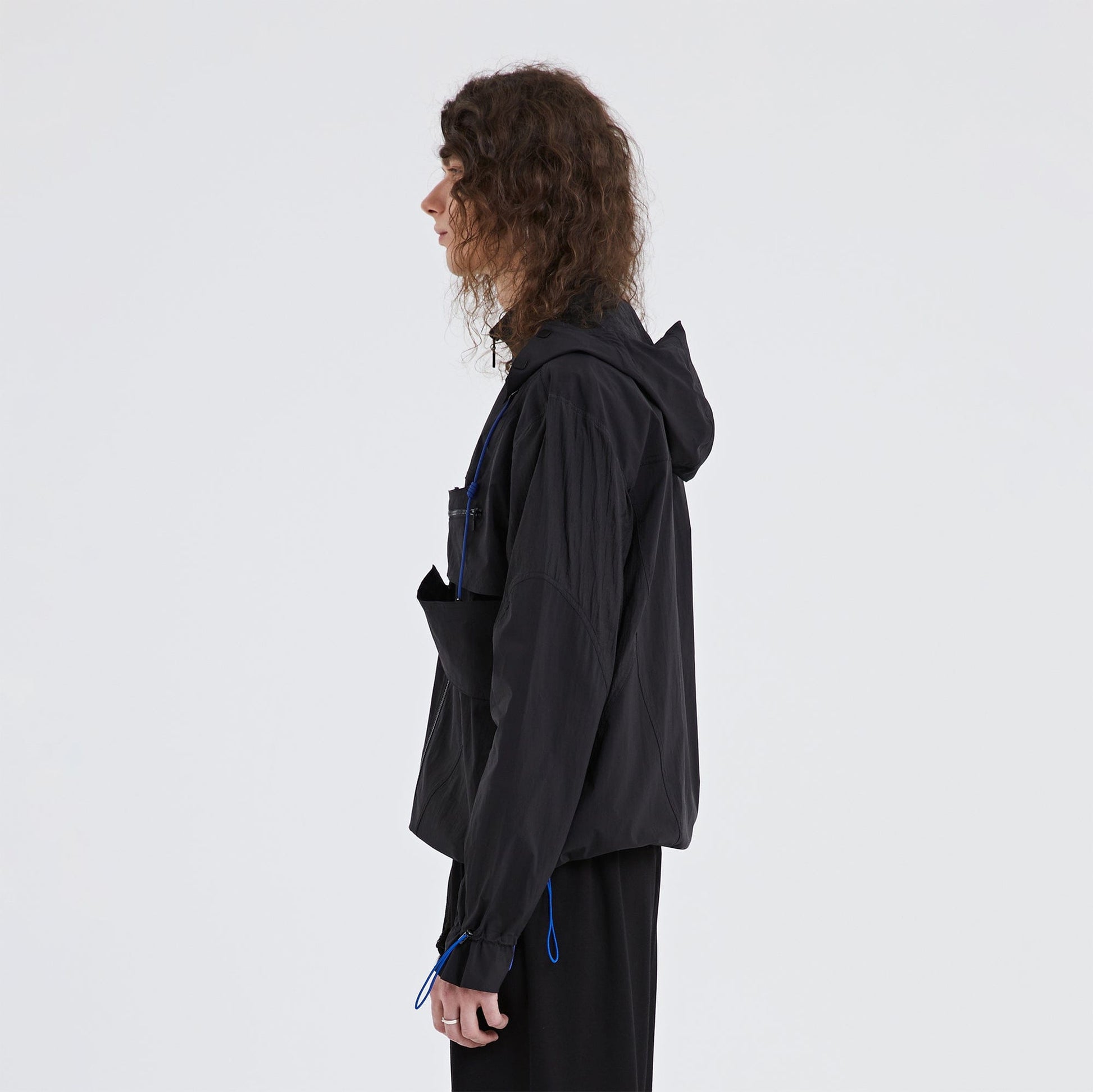 ORGANIC EMOTION Modern Drawstring Asymmetrical Jacket-Jacket-M-Free Shipping Leatheretro