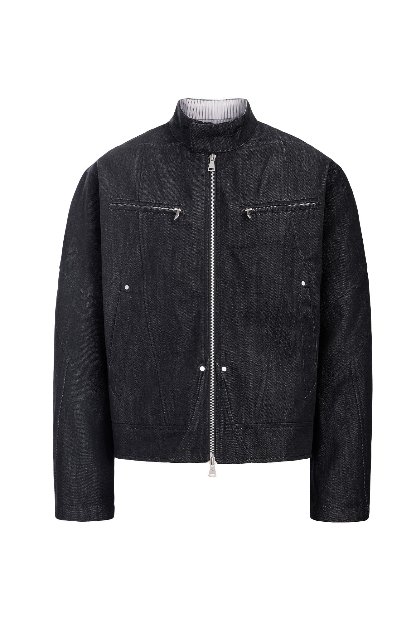 CATSSTAC Essential Harrington Raw Denim Jacket-Jacket-S (Preorder)-White-Free Shipping Leatheretro