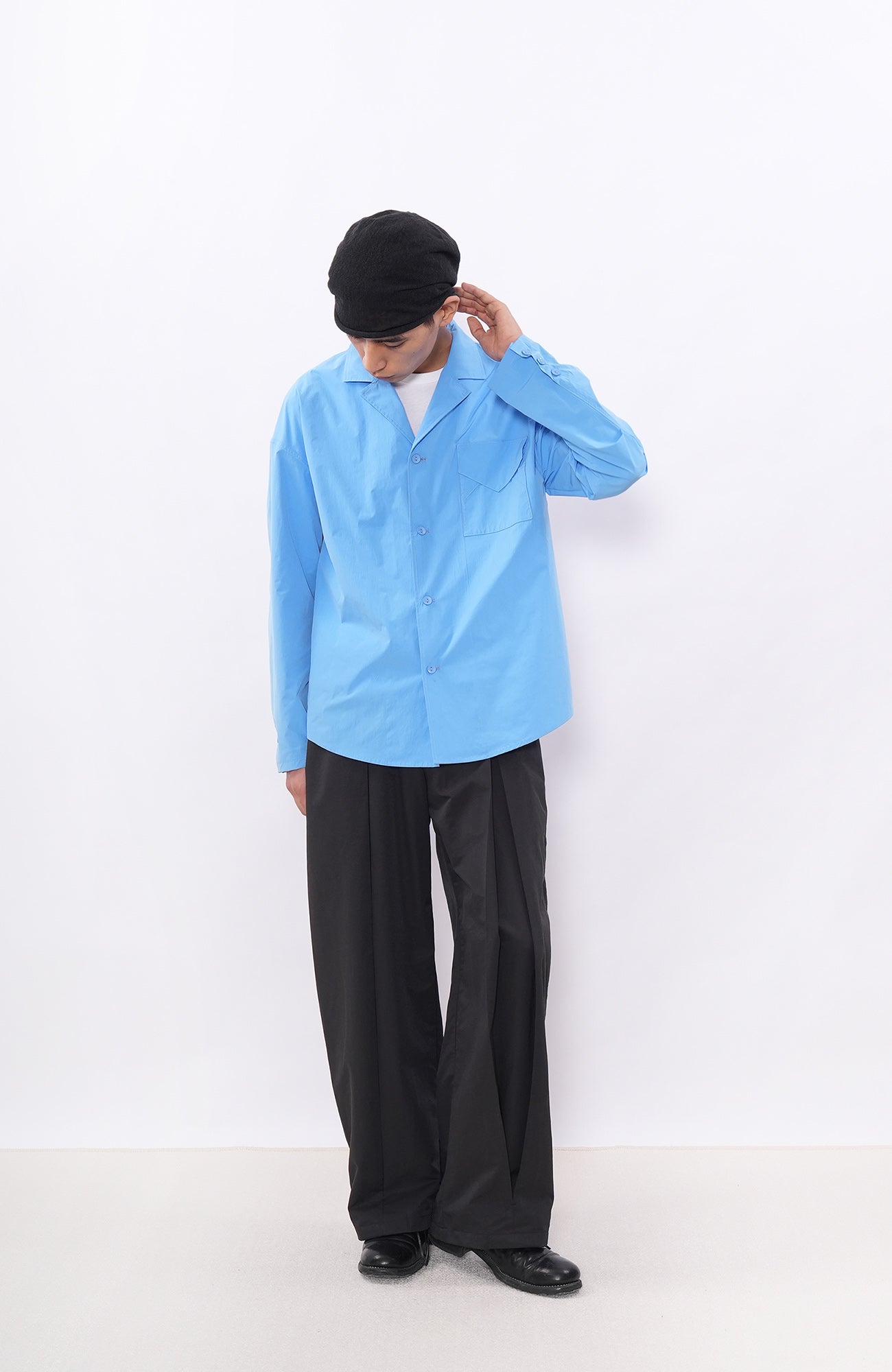 7440 37 1 Pleated Curved-Leg Pants-Pants-S (Preorder)-Free Shipping Leatheretro