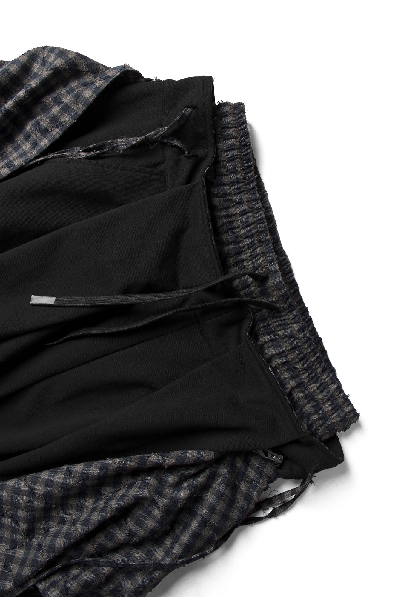 RELABEL Double Waistband Detachable Back Flap Oversized Sweatpants Black-Pants-XS-Free Shipping Leatheretro