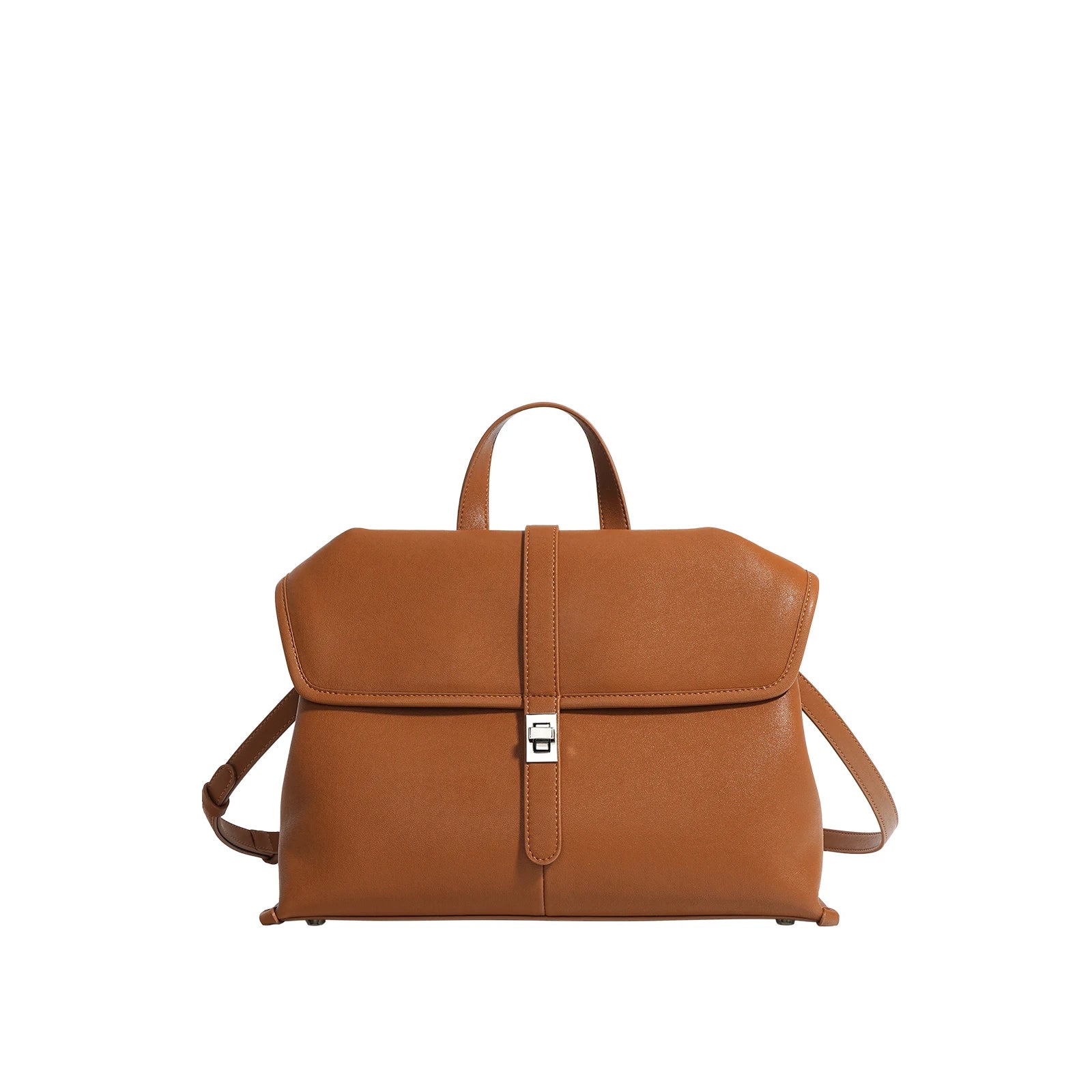 Genuine Leather Women’s Shoulder Bag – Large Capacity Retro Crossbody Handbag-Handbags, Wallets & Cases-Brown-Free Shipping Leatheretro