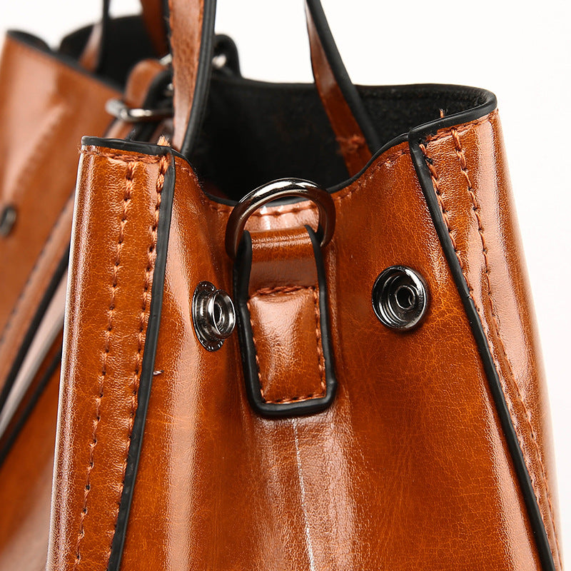 Luxury Retro Women's Hand-carrying Bag - Modern Leather Style Handbag-Handbags-Black Single Piece-Free Shipping Leatheretro