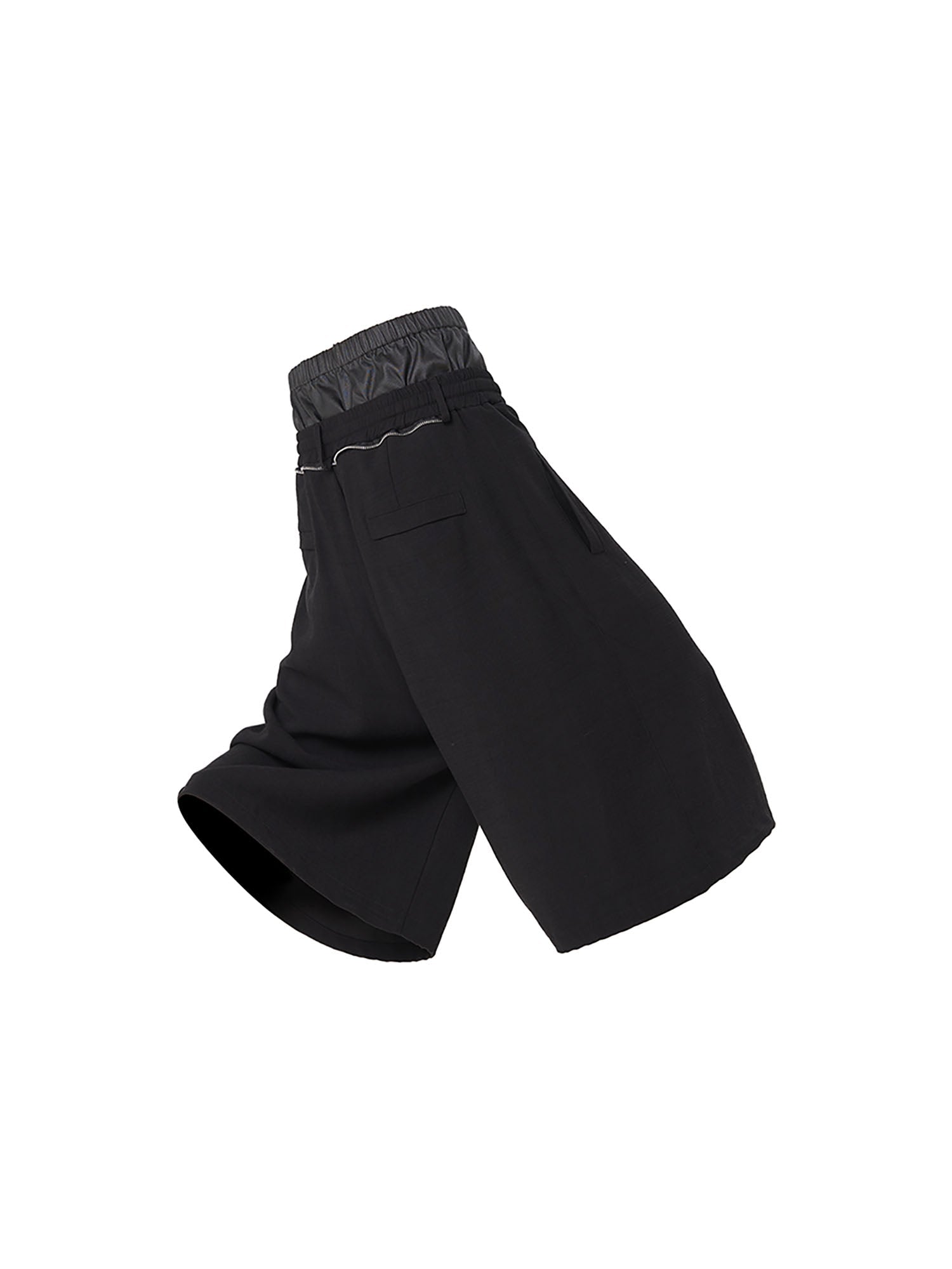 RELABEL Double-Waist Tencel-Acetate Shorts-Shorts-XS (Preorder)-Free Shipping Leatheretro