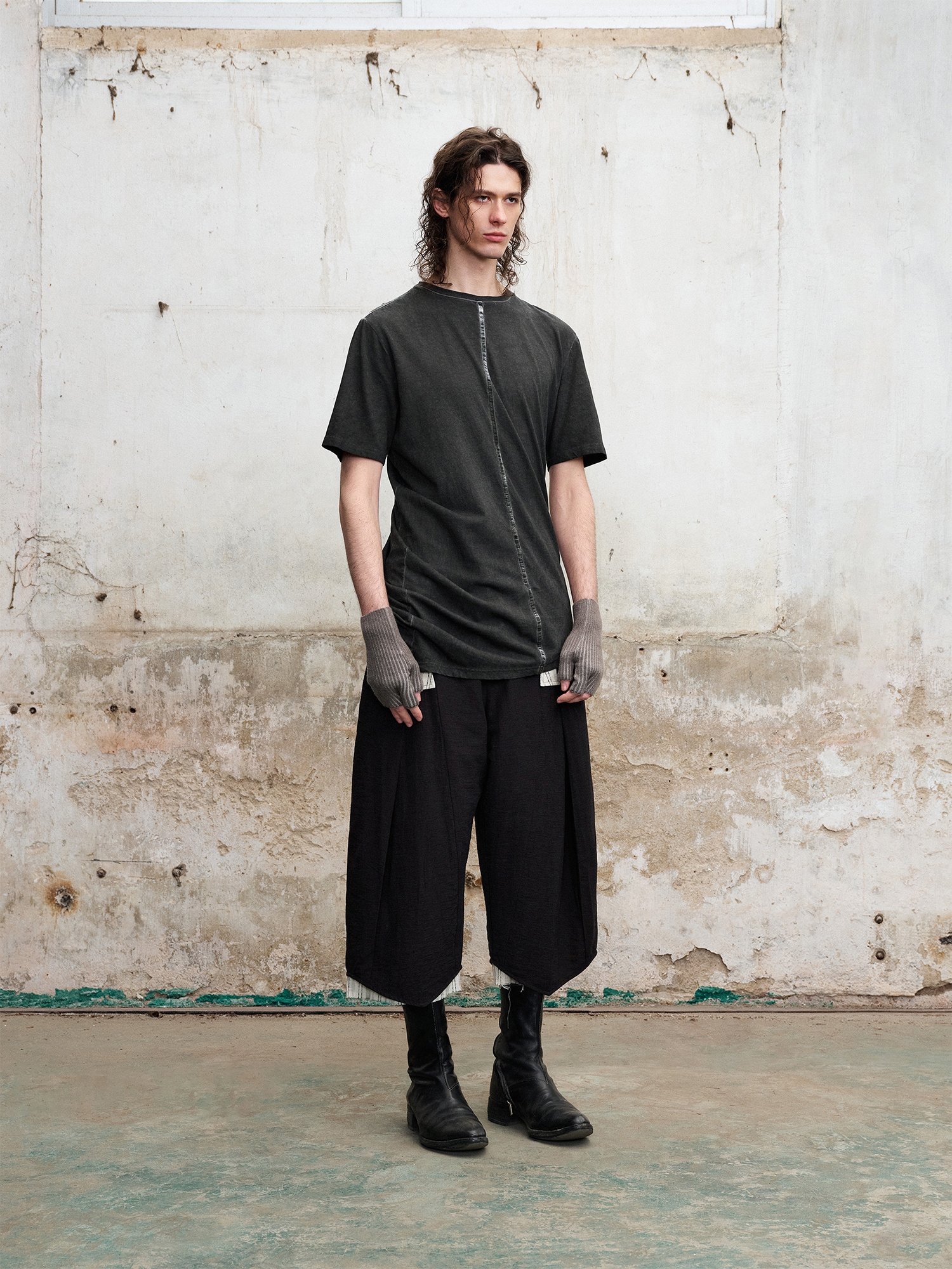 ILNya Nieternite Nifutur Washed Spliced T-Shirt-T Shirt-S (0)-Free Shipping Leatheretro