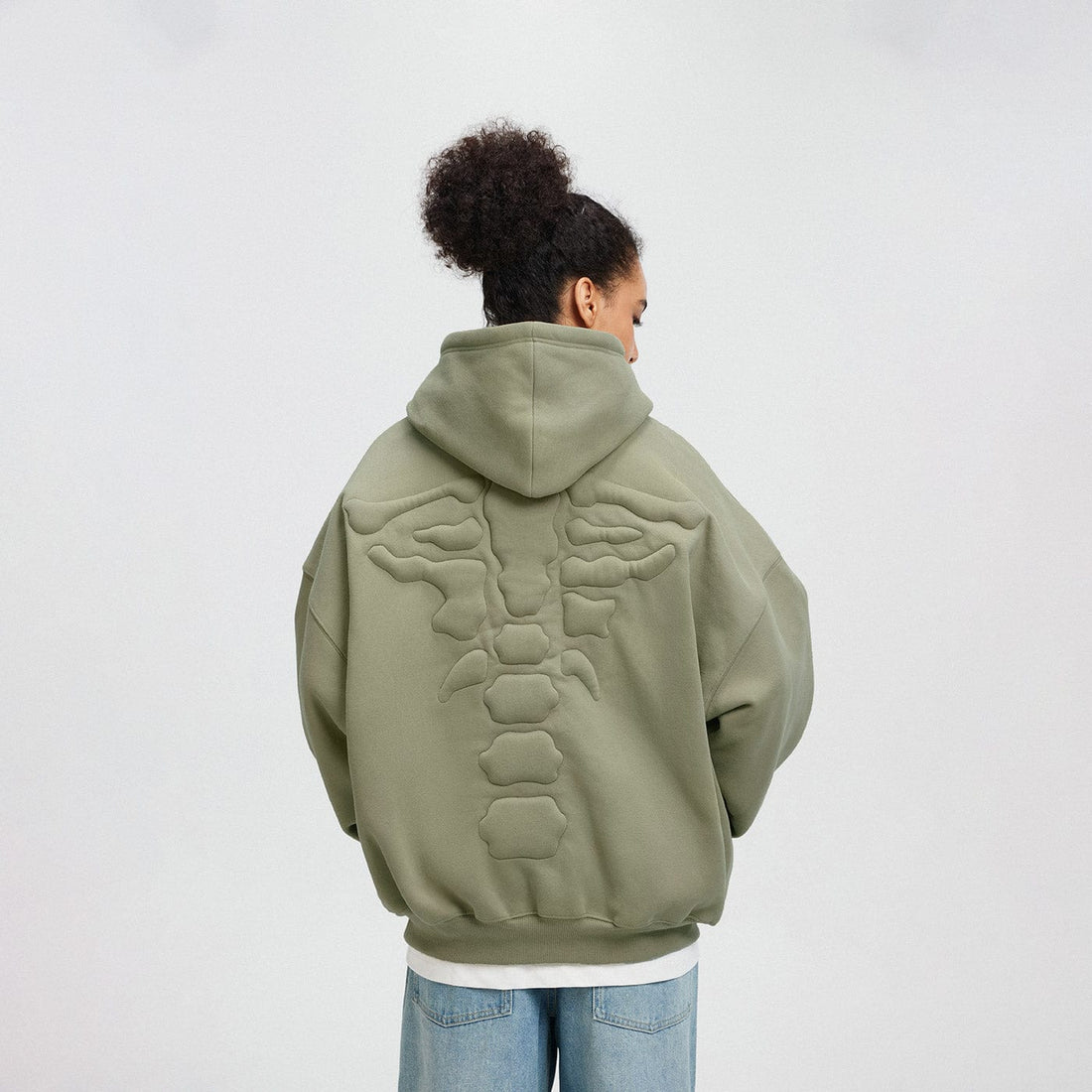 BONELESS 3D Bone Hoodie-Hoodie-S-Green-Free Shipping Leatheretro