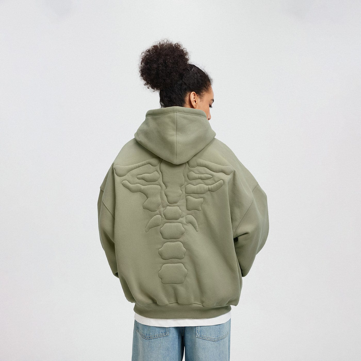 BONELESS 3D Bone Hoodie-Hoodie-S-Green-Free Shipping Leatheretro