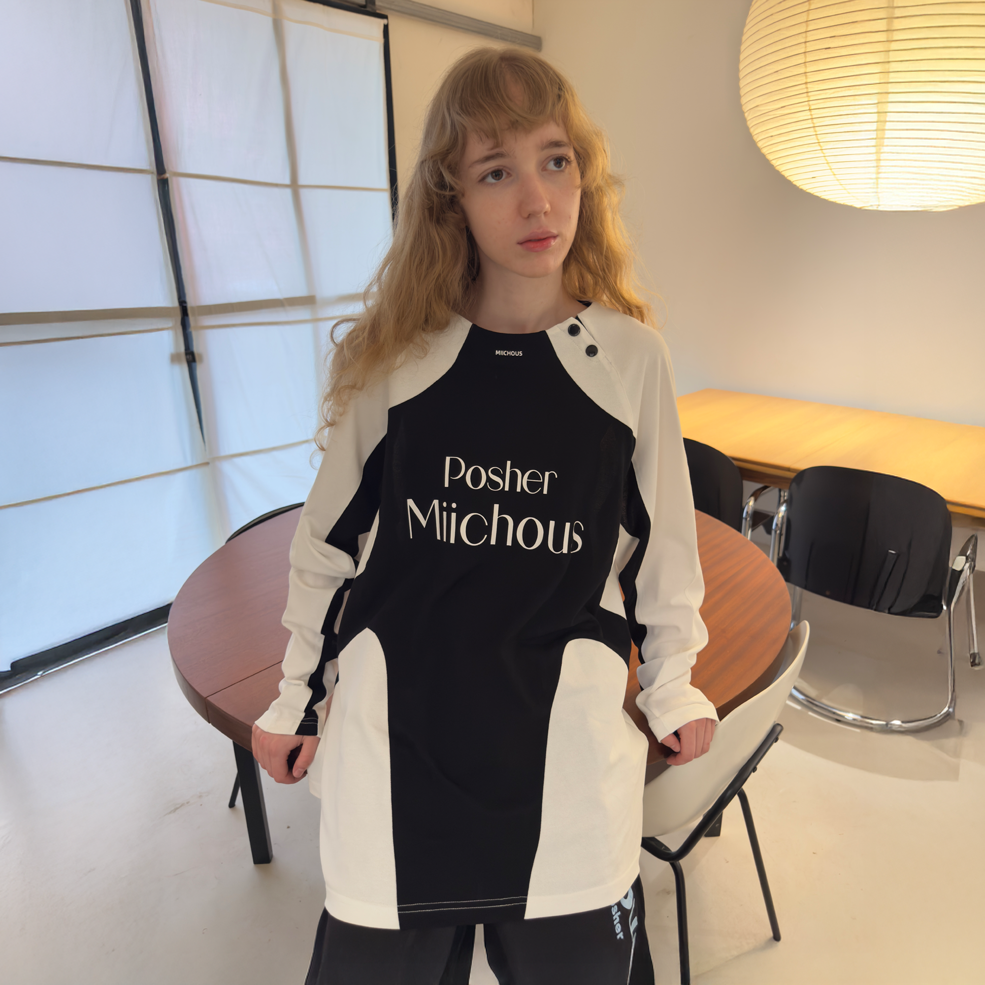 MIICHOUS Contrast Raglan Graphic Long-Sleeve Tee-L/S Tee-S-Red-Free Shipping Leatheretro