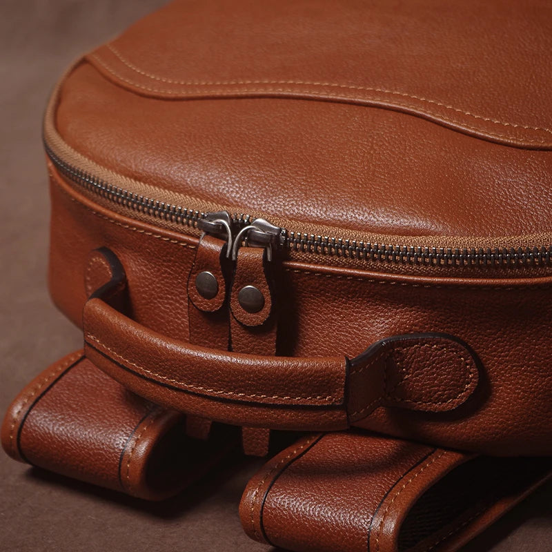 Luxury Leather Laptop Travel Backpack - Premium Professional Business Backpacks-Backpacks-Brown-Free Shipping Leatheretro