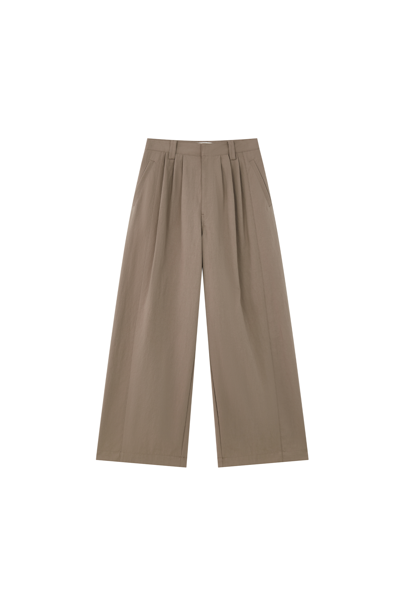 OPICLOTH Retro Pleated Wide-Leg Trousers-Pants-XS-Khaki-Free Shipping Leatheretro