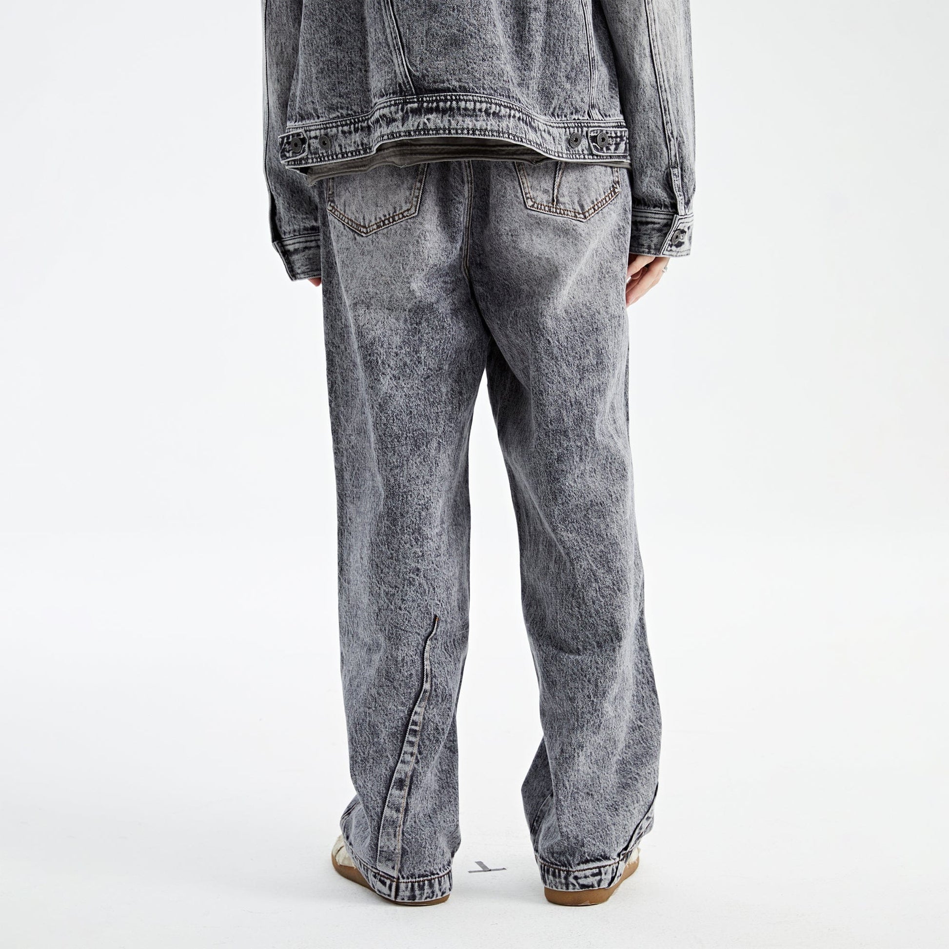 ORGANIC EMOTION Deconstructed Washed Jeans-Jeans-XS-White-Free Shipping Leatheretro