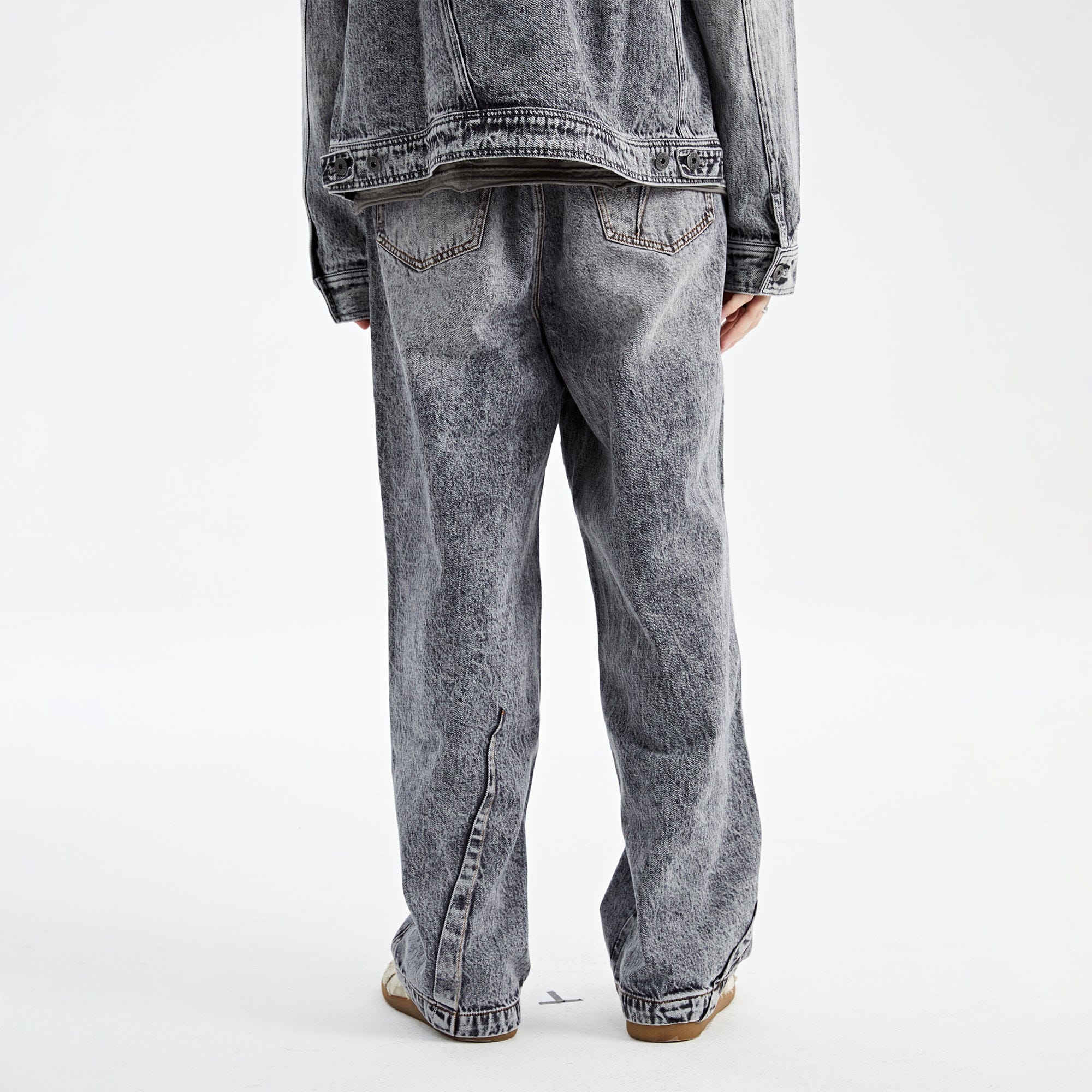 ORGANIC EMOTION Deconstructed Washed Jeans-Jeans-XS-White-Free Shipping Leatheretro