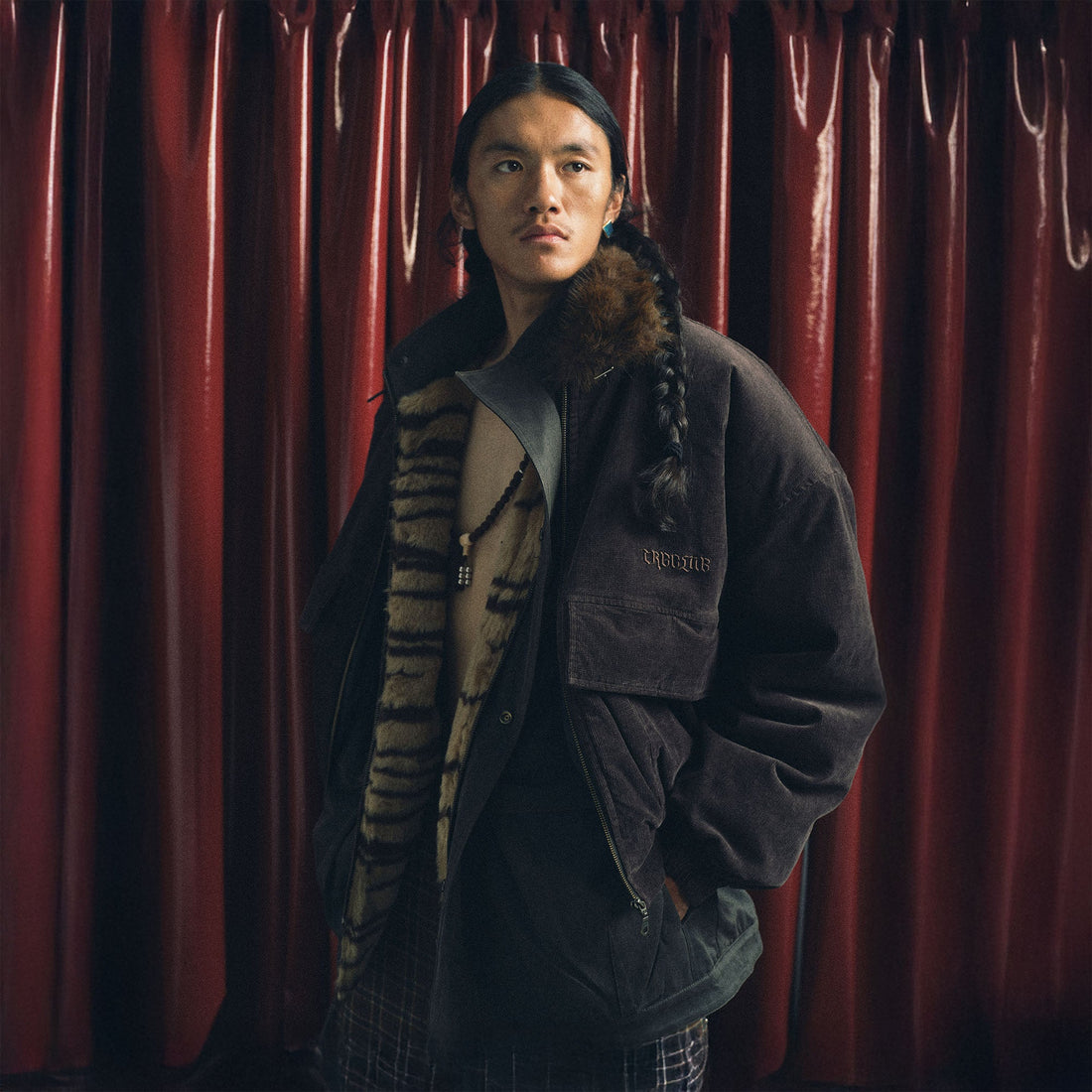 TRECLUB Faux Fur Collar Corduroy Jacket-Jacket-S (Preorder)-Free Shipping Leatheretro