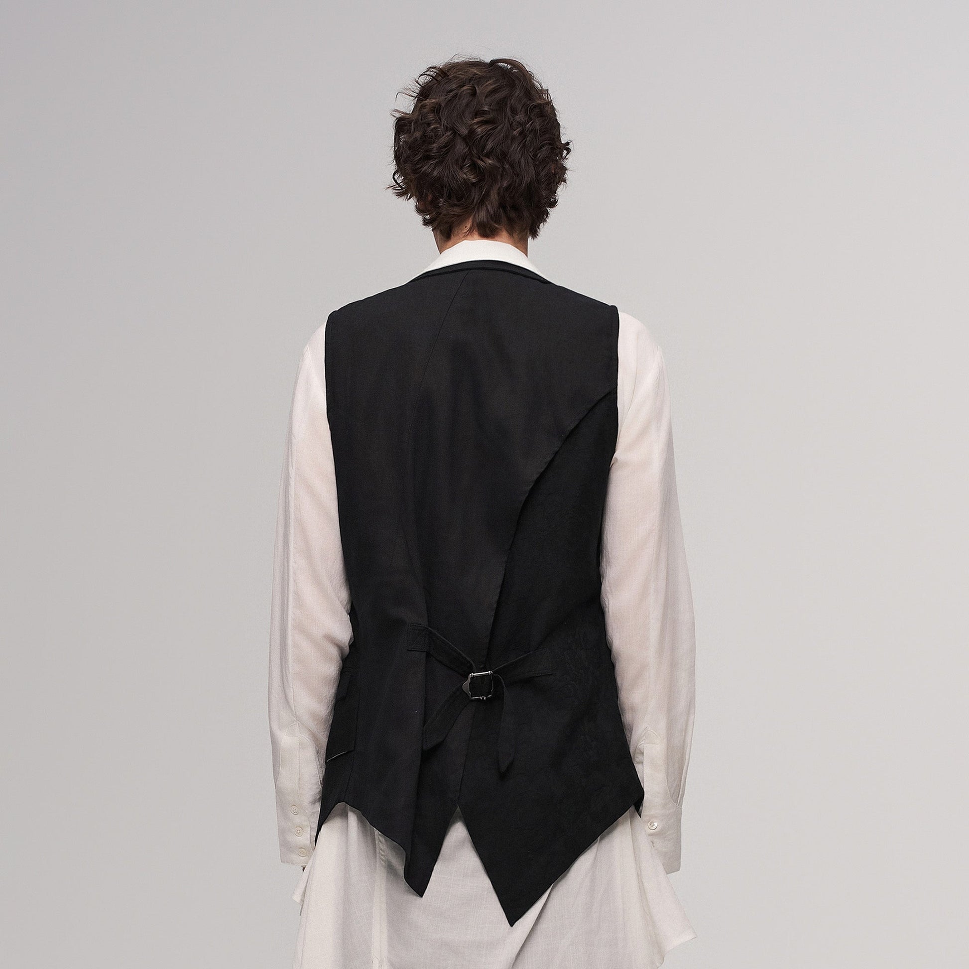 ILNya Nieternite Nifutur Distressed Frayed Petal-Collar Vest-Vest-S (0)-Free Shipping Leatheretro