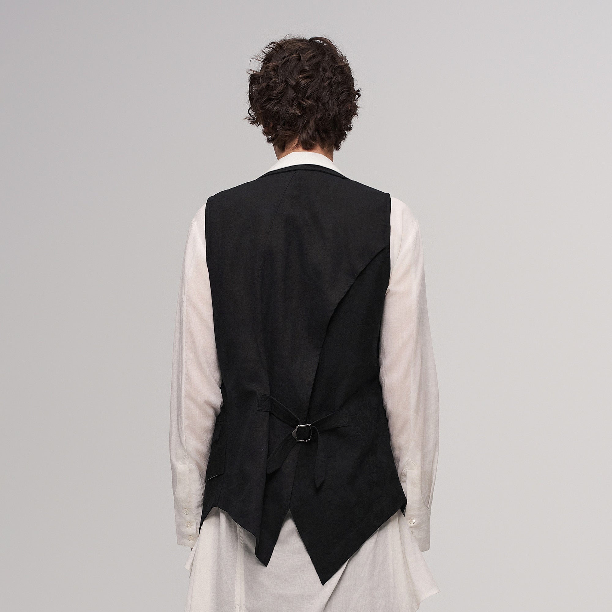 ILNya Nieternite Nifutur Distressed Frayed Petal-Collar Vest-Vest-S (0)-Free Shipping Leatheretro