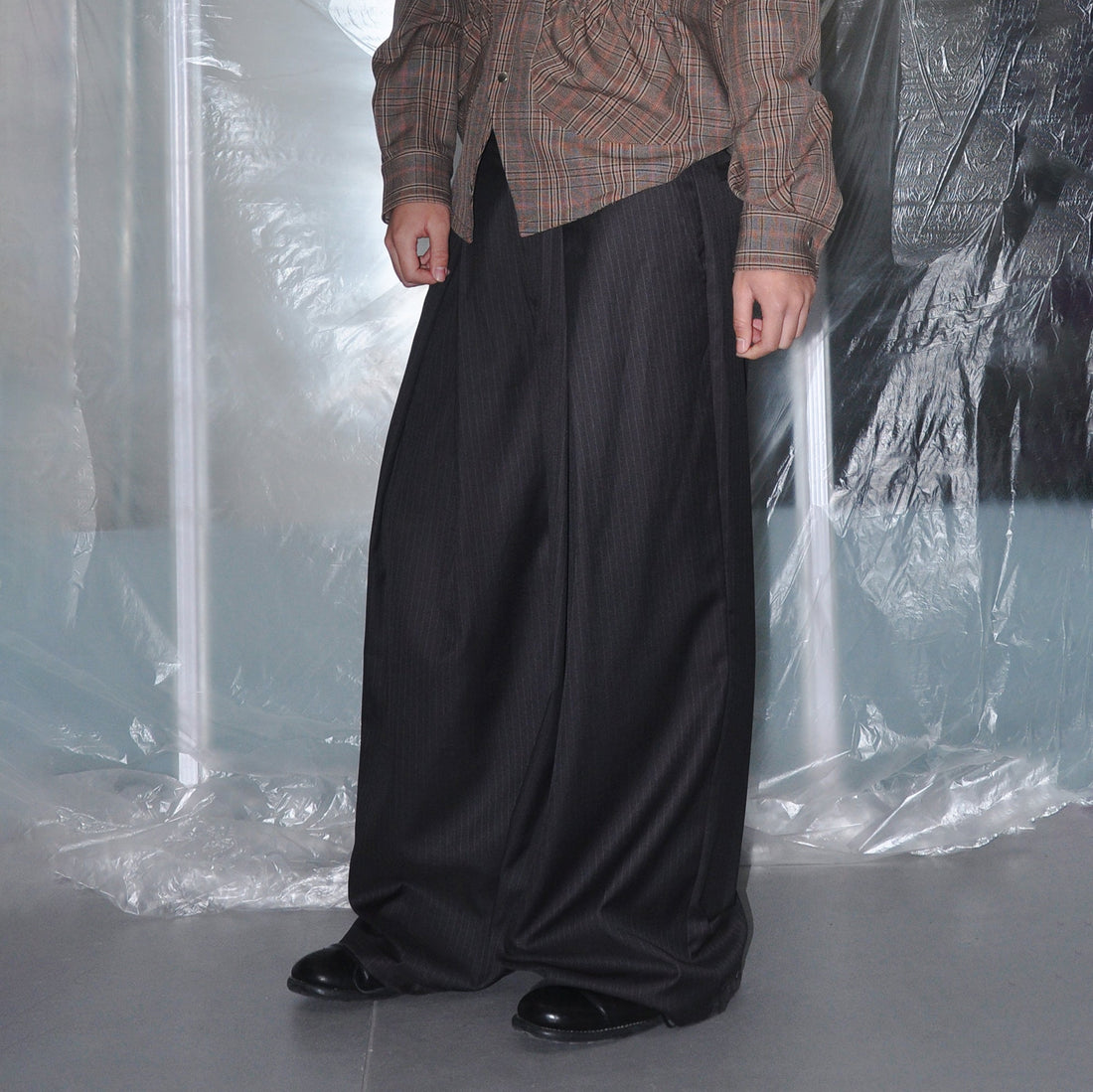 7440 37 1 Pleated Pinstripe Trousers-Pants-S (Preorder)-Free Shipping Leatheretro
