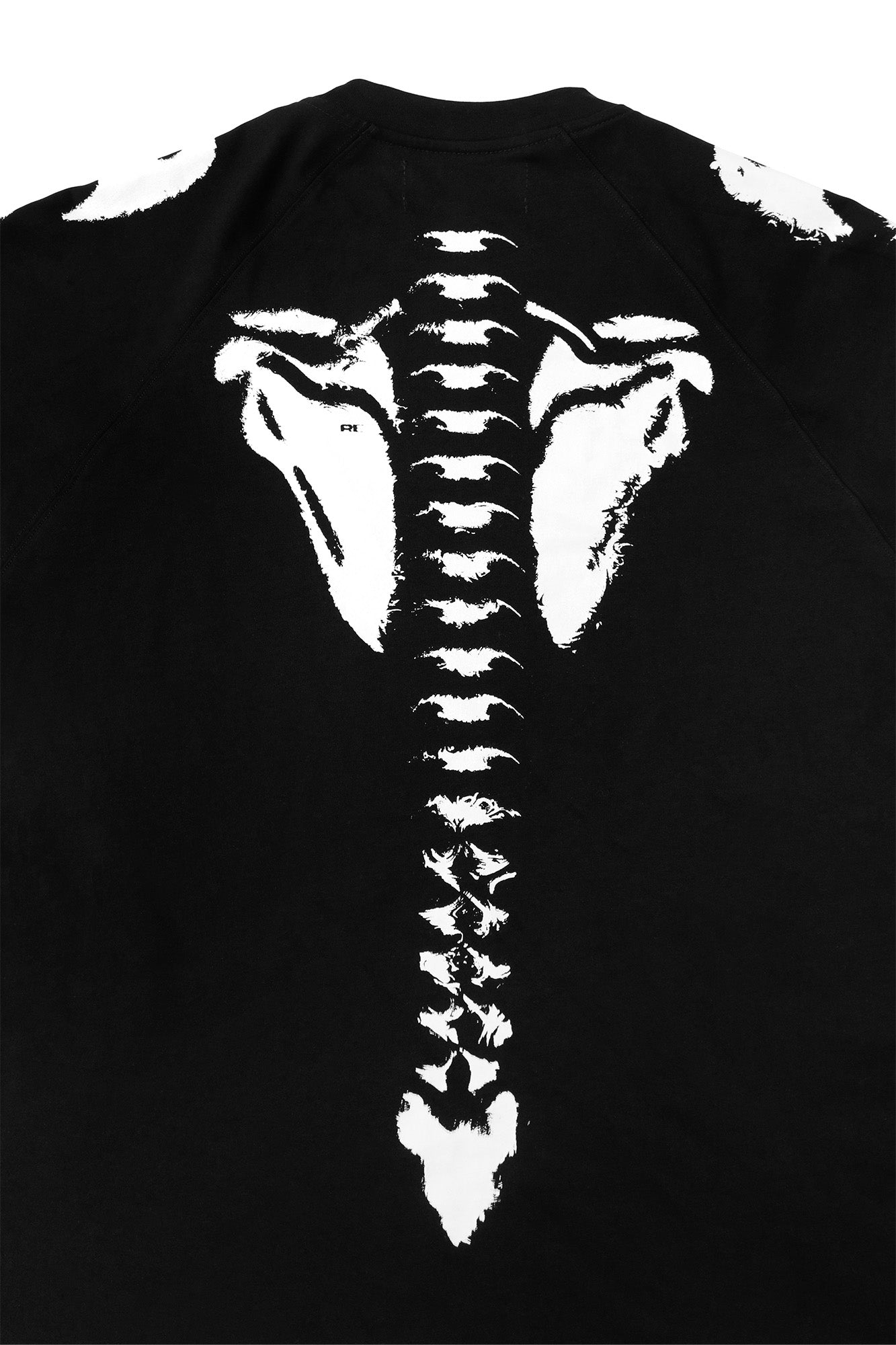 RELABEL Distressed Skeleton Graphic Oversized T-Shirt-T Shirt-XS-White-Free Shipping Leatheretro