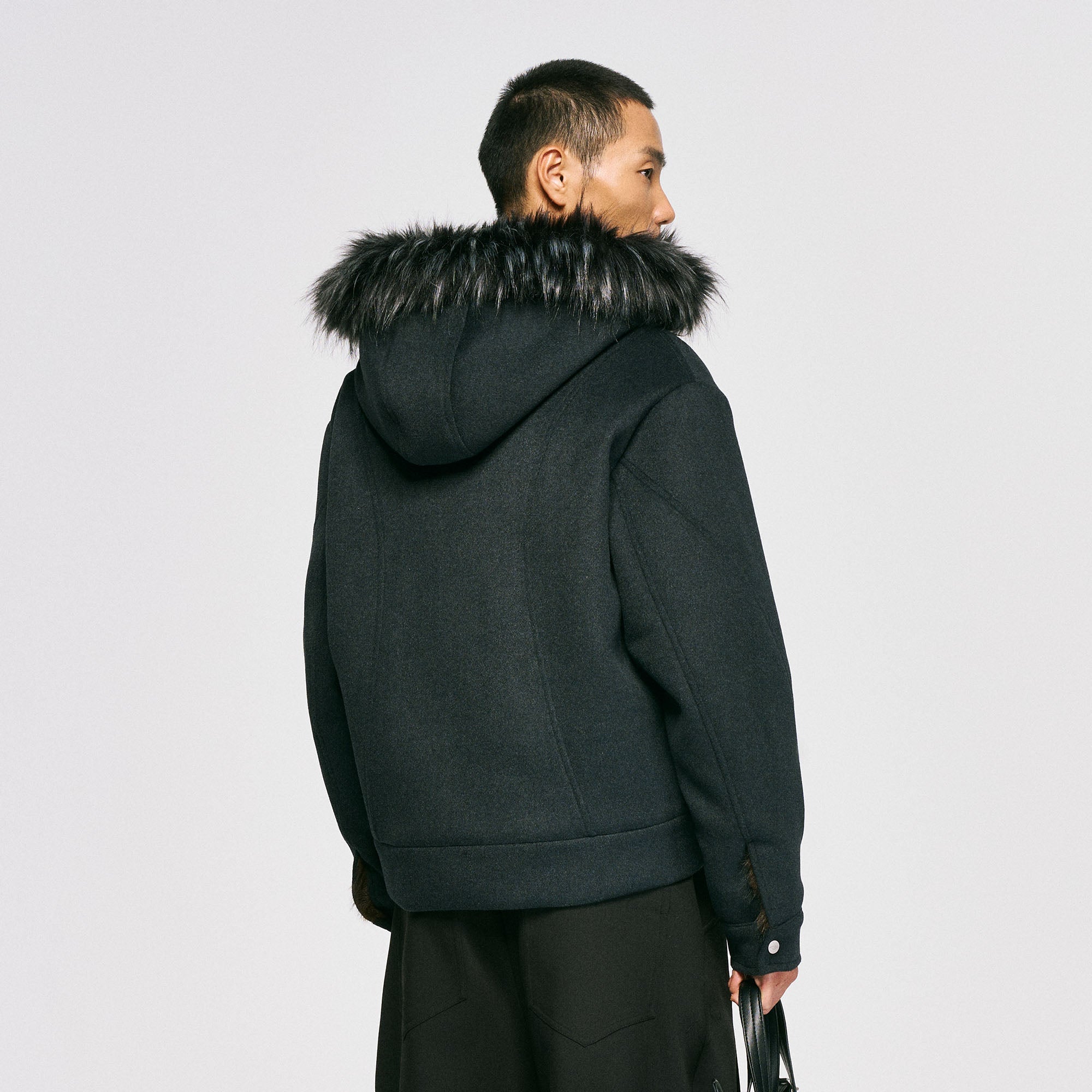 CATSSTAC Faux-Fur Lined Wool-Blend Dual-Zip Jacket-Jacket-M (Preorder)-Free Shipping Leatheretro