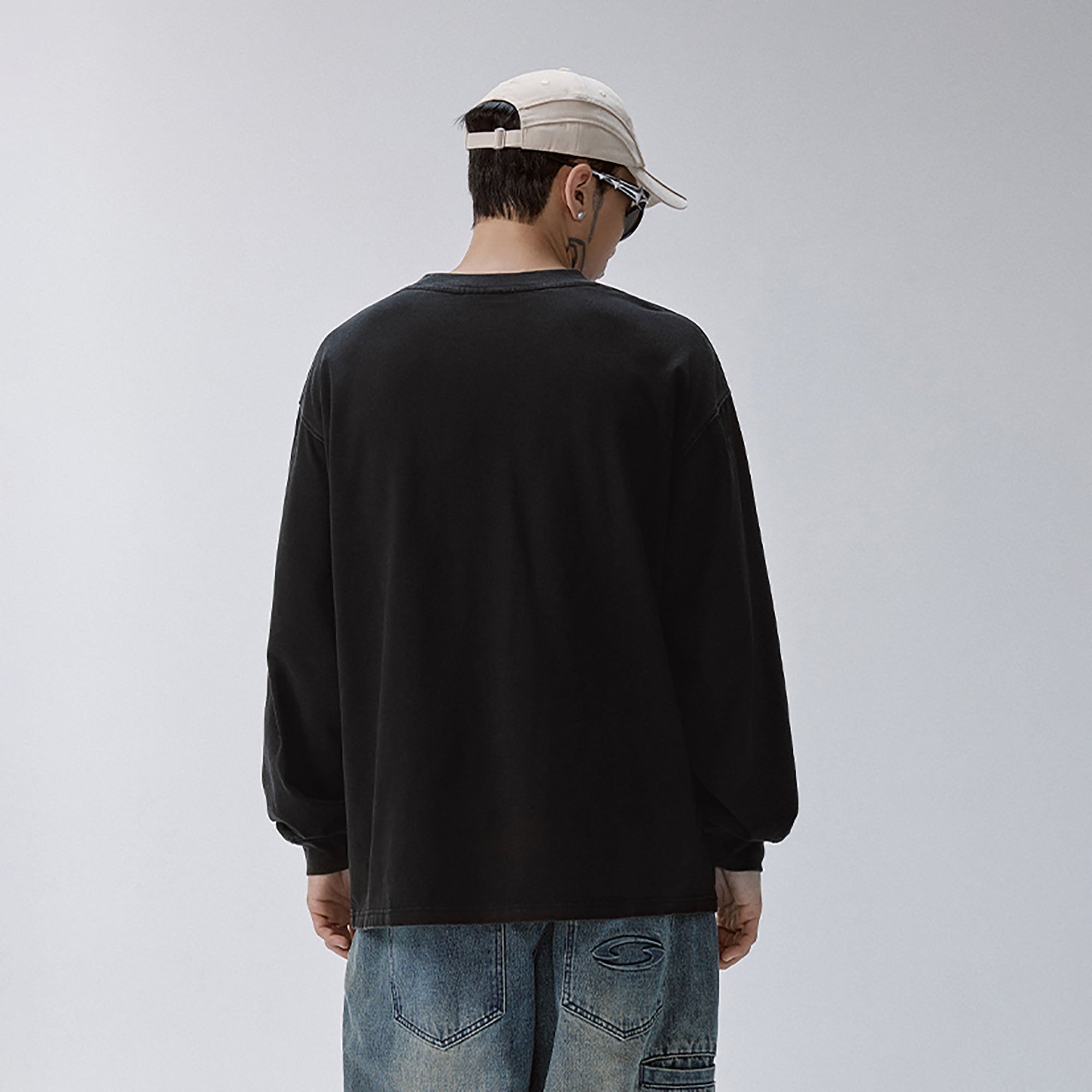 F2CE Gothic Knight Graphic Long-Sleeve Tee-L/S Tee-S-Free Shipping Leatheretro