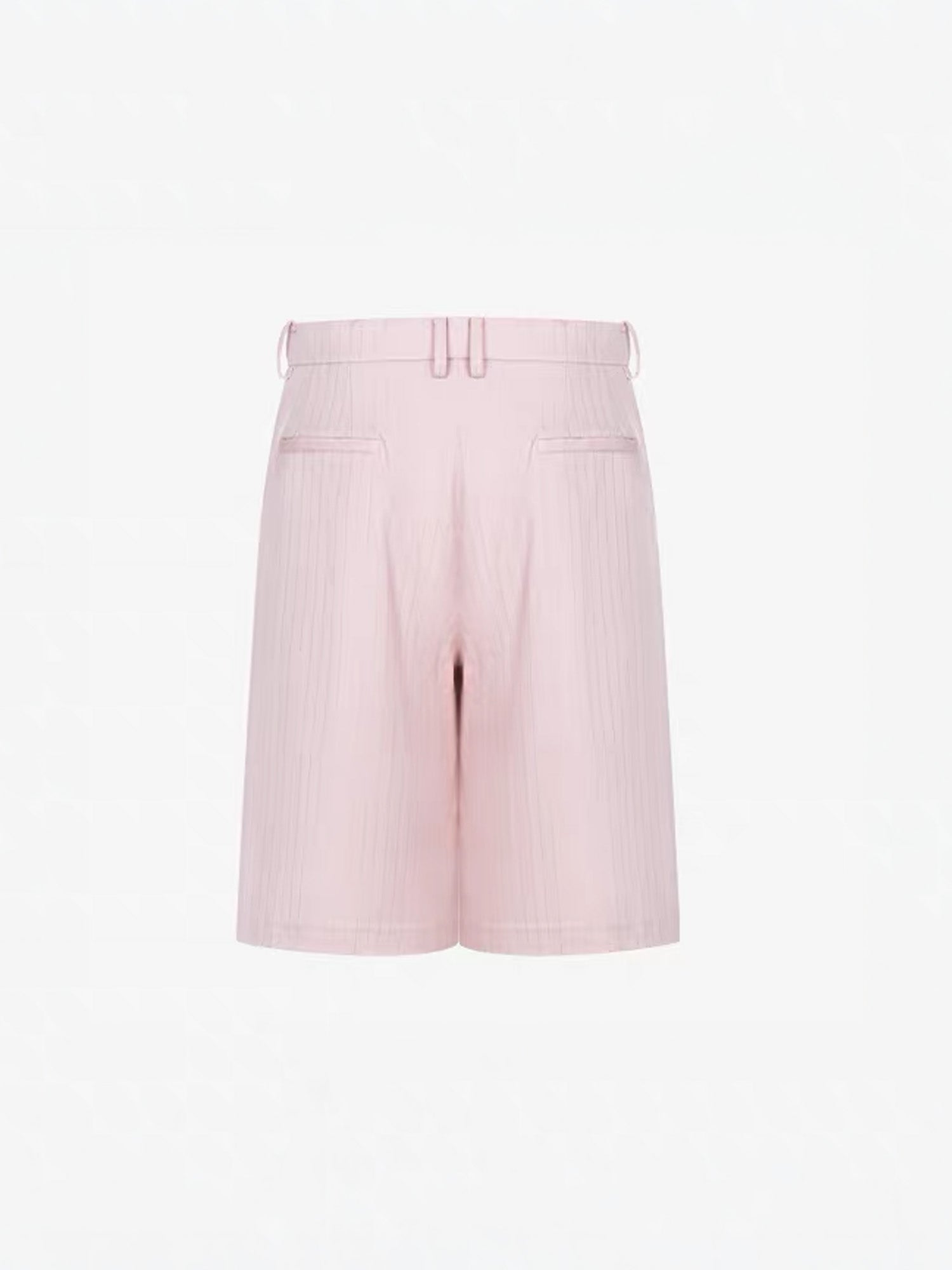 TIWILLTANG Straight-Leg Pinstripe Knee-Length Shorts White/Pink-Shorts-S-Pink-Free Shipping Leatheretro
