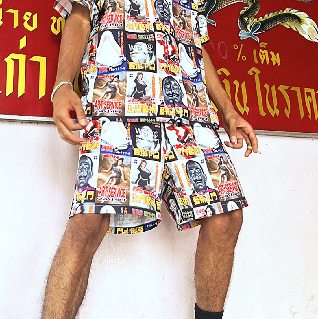 WCC Door-to-Door Art Service Full Print Shorts-Shorts-M-Free Shipping Leatheretro