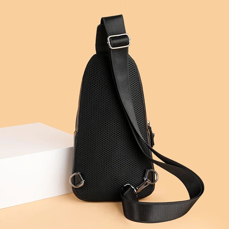 Men’s Genuine Leather Sling Bag – Casual Crossbody Chest Pack-Chest Bags-Classic-Free Shipping Leatheretro