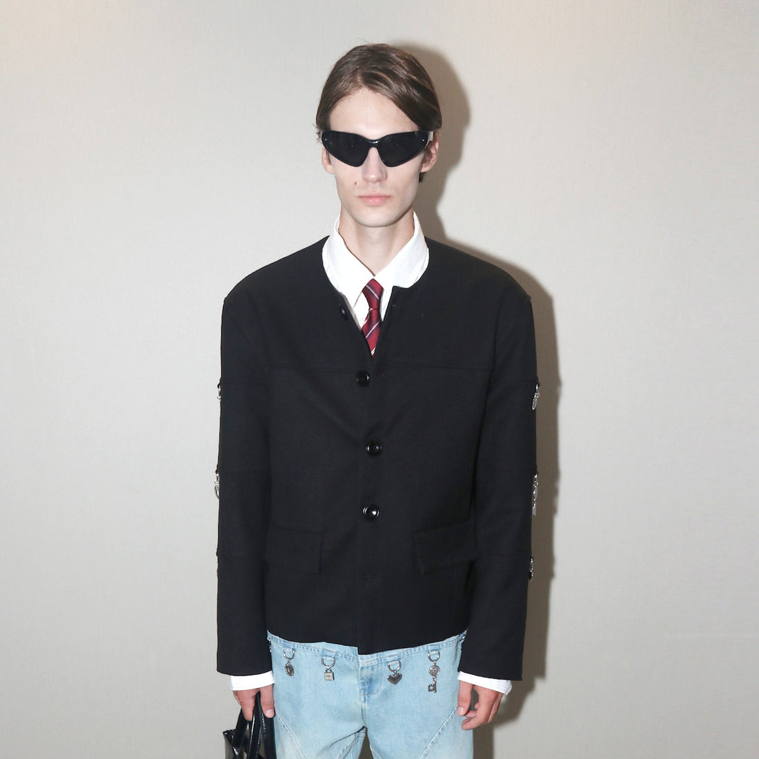 ASSEEN Padded-Shoulder Charm Jacket-Jacket-S-Free Shipping Leatheretro