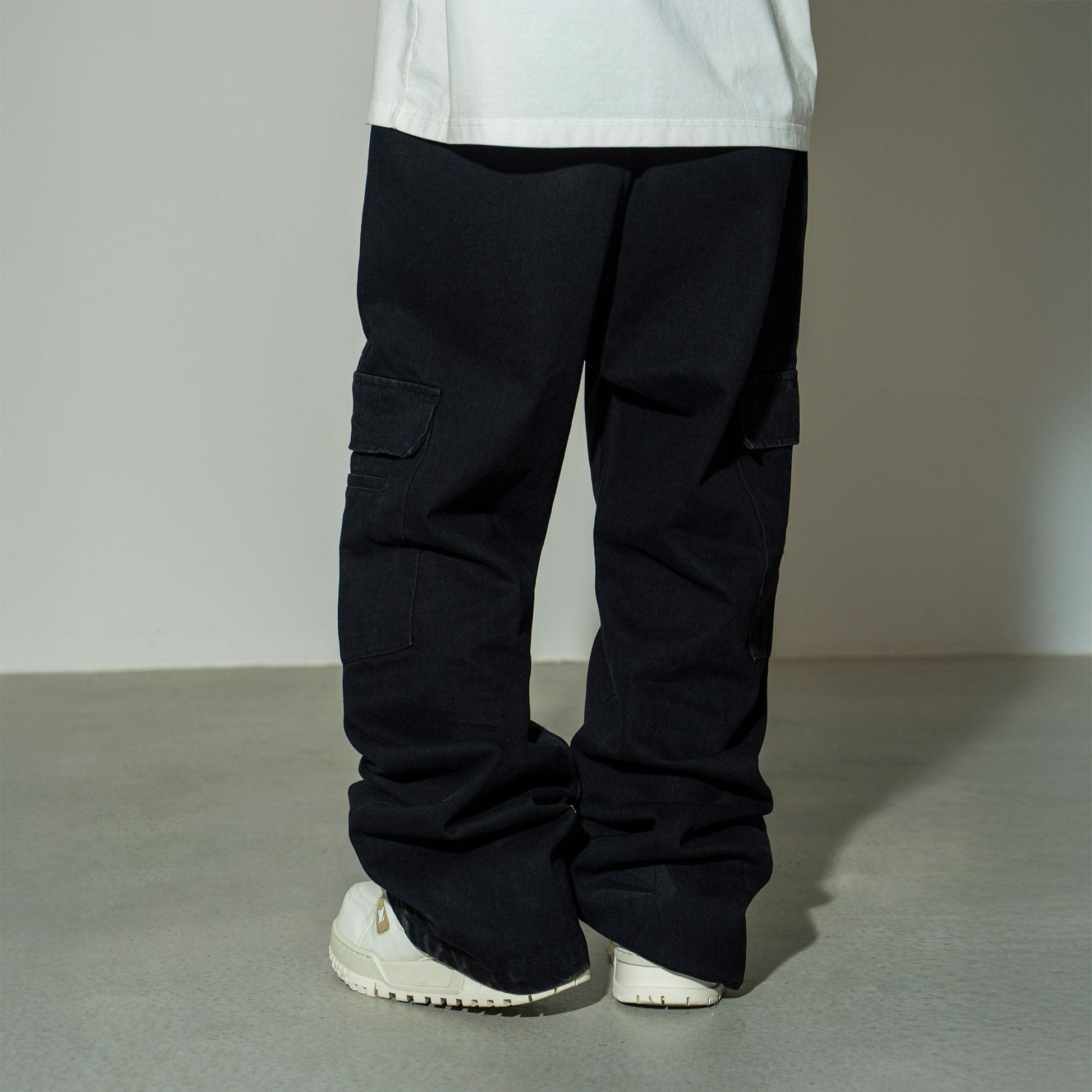 MAKEMORE Gradient Washed Wide-Leg Cargo Jeans-Jeans-S-Blue-Free Shipping Leatheretro
