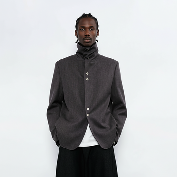 7440 37 1 Essential Stacked Collar Blazer-Jacket-S-Free Shipping Leatheretro