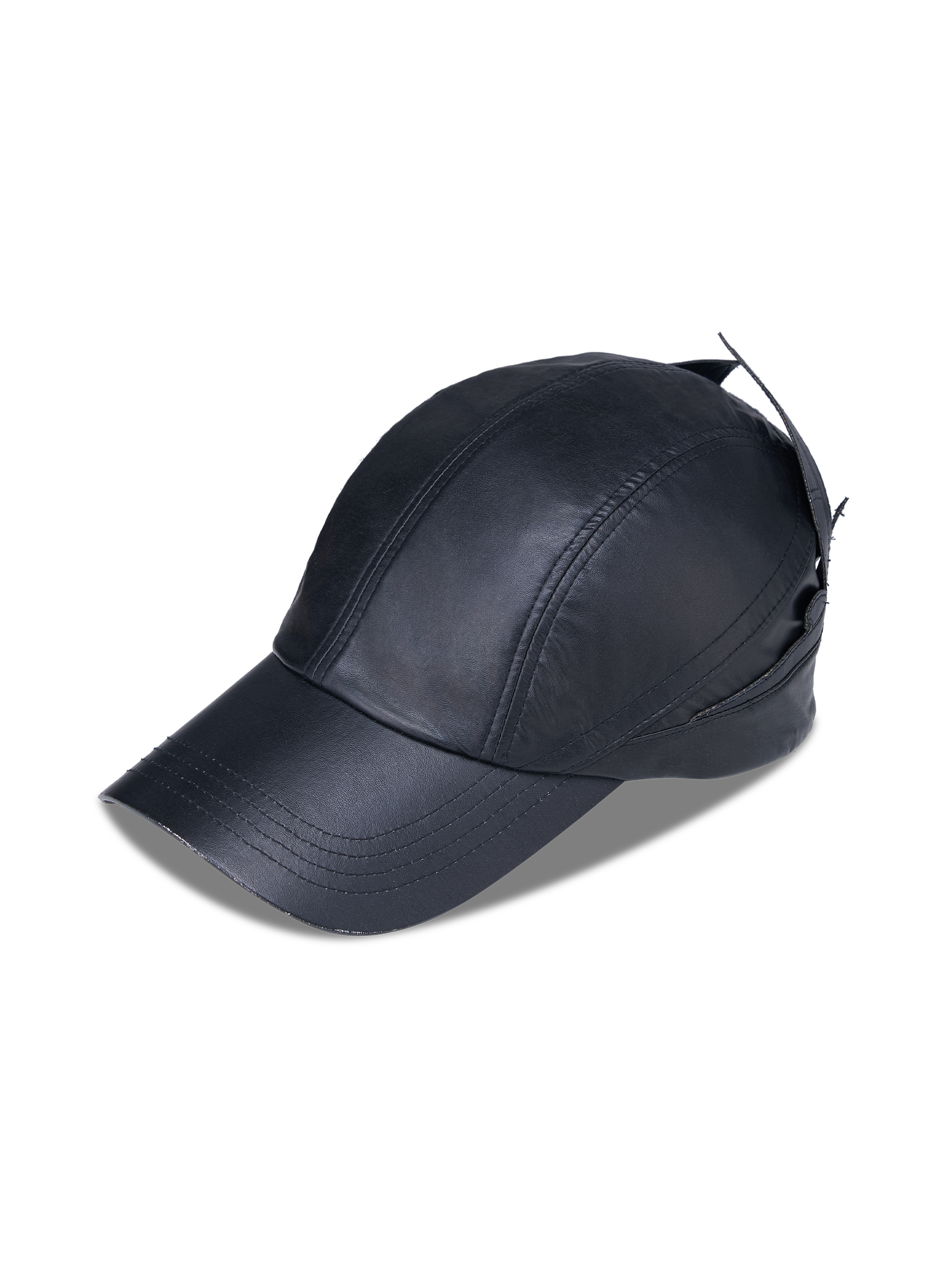 SANB Faux Leather Horned Baseball Cap-Hat, Cap, Beanie-One Size-Free Shipping Leatheretro