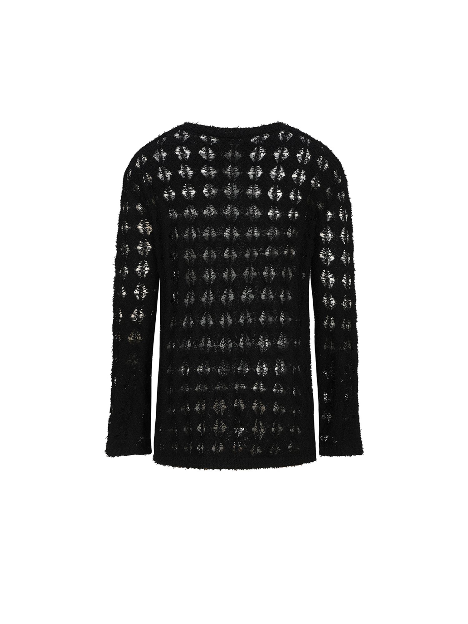 CYCYCY Punk Open-Knit Distressed Sweater-Sweater-S-Black (Preorder)-Free Shipping Leatheretro