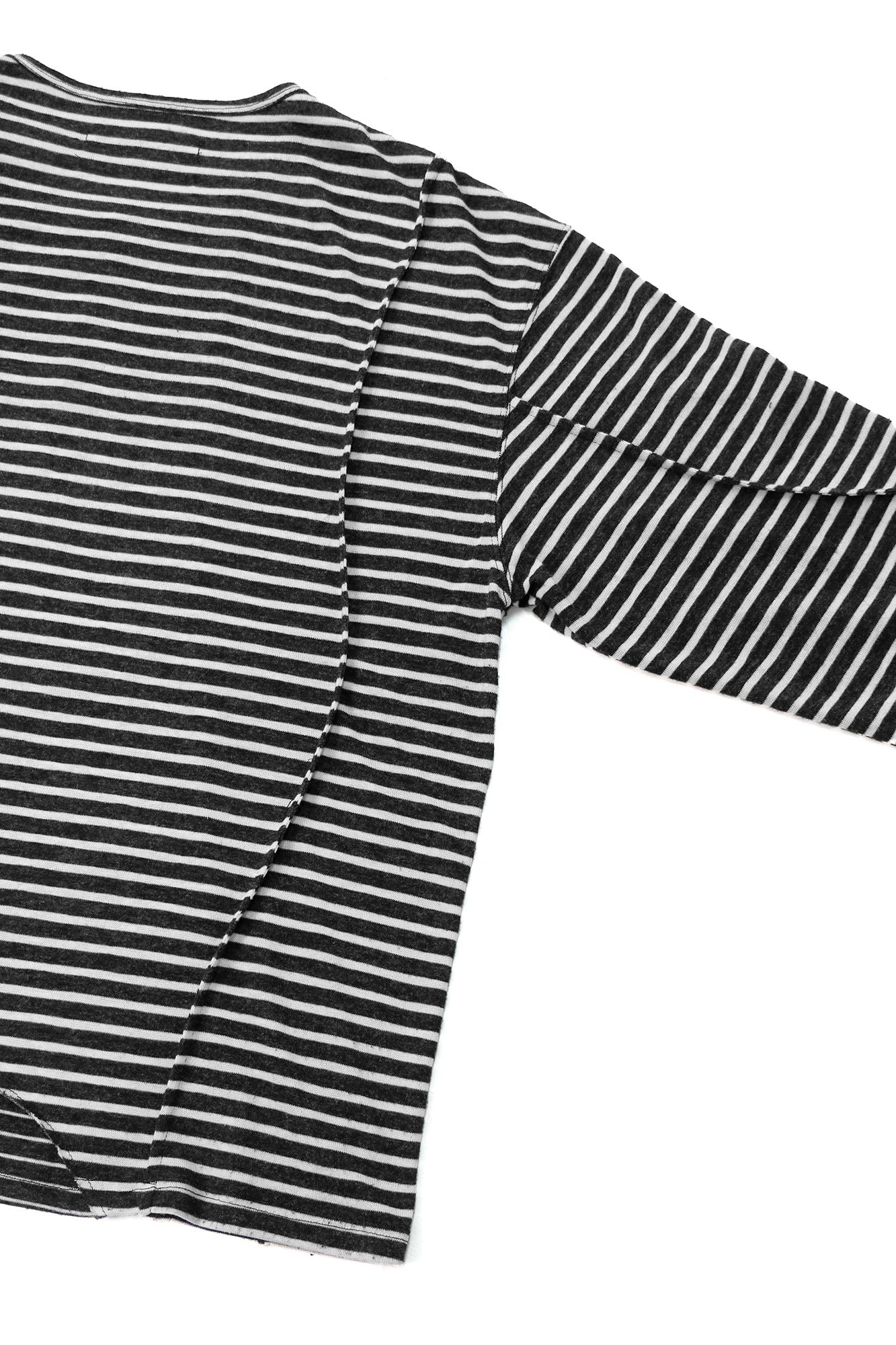 RELABEL Striped Pleated Henley Long-Sleeve Tee-L/S Tee-XS-Free Shipping Leatheretro