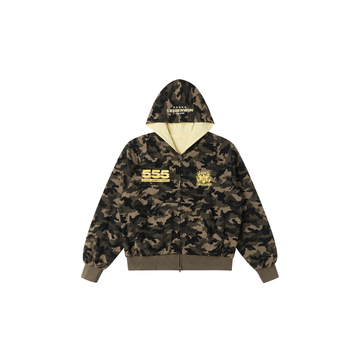 SAVAGEGROWTHWORLD Reversible Camo Waffle Hooded Jacket-Jacket-S-Free Shipping Leatheretro