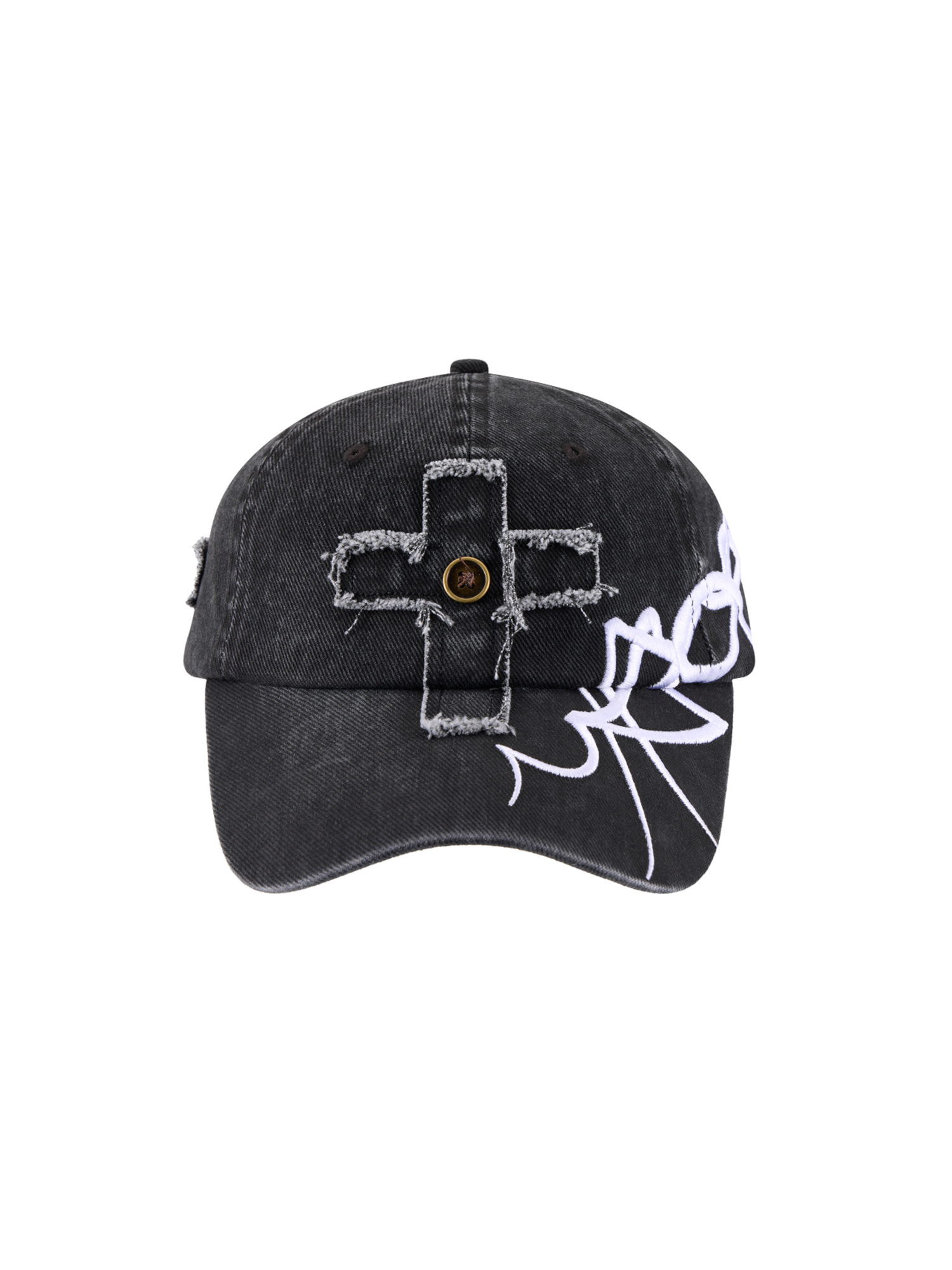 SANB Distressed Cross-Patch Embroidered Denim Cap-Hat, Cap, Beanie-One Size-Free Shipping Leatheretro