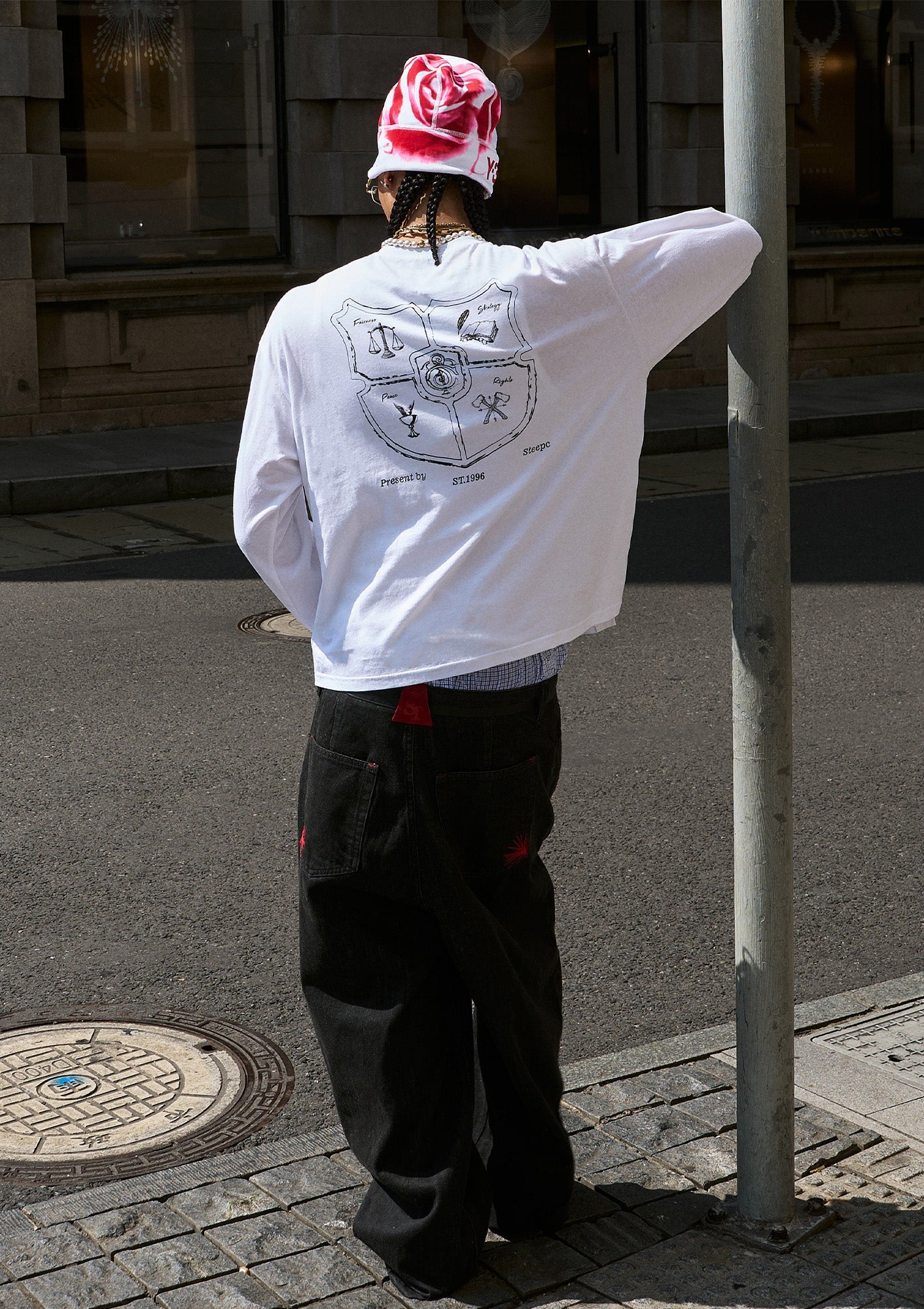 STEEPC Double-Button Graphic Long-Sleeve Tee-L/S Tee-S (1)-Free Shipping Leatheretro
