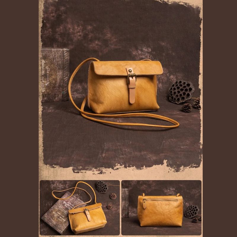 Vintage Genuine Leather Crossbody Bag for Women-Handbags-Coffee-Free Shipping Leatheretro